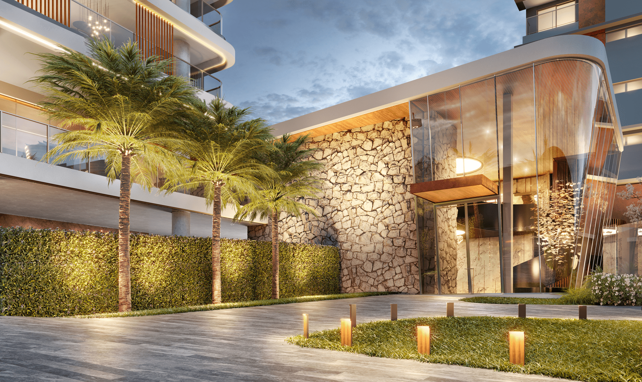 Casa Ibirapuera Residences -- Perspectiva Ilustrada do Porte - Cochére