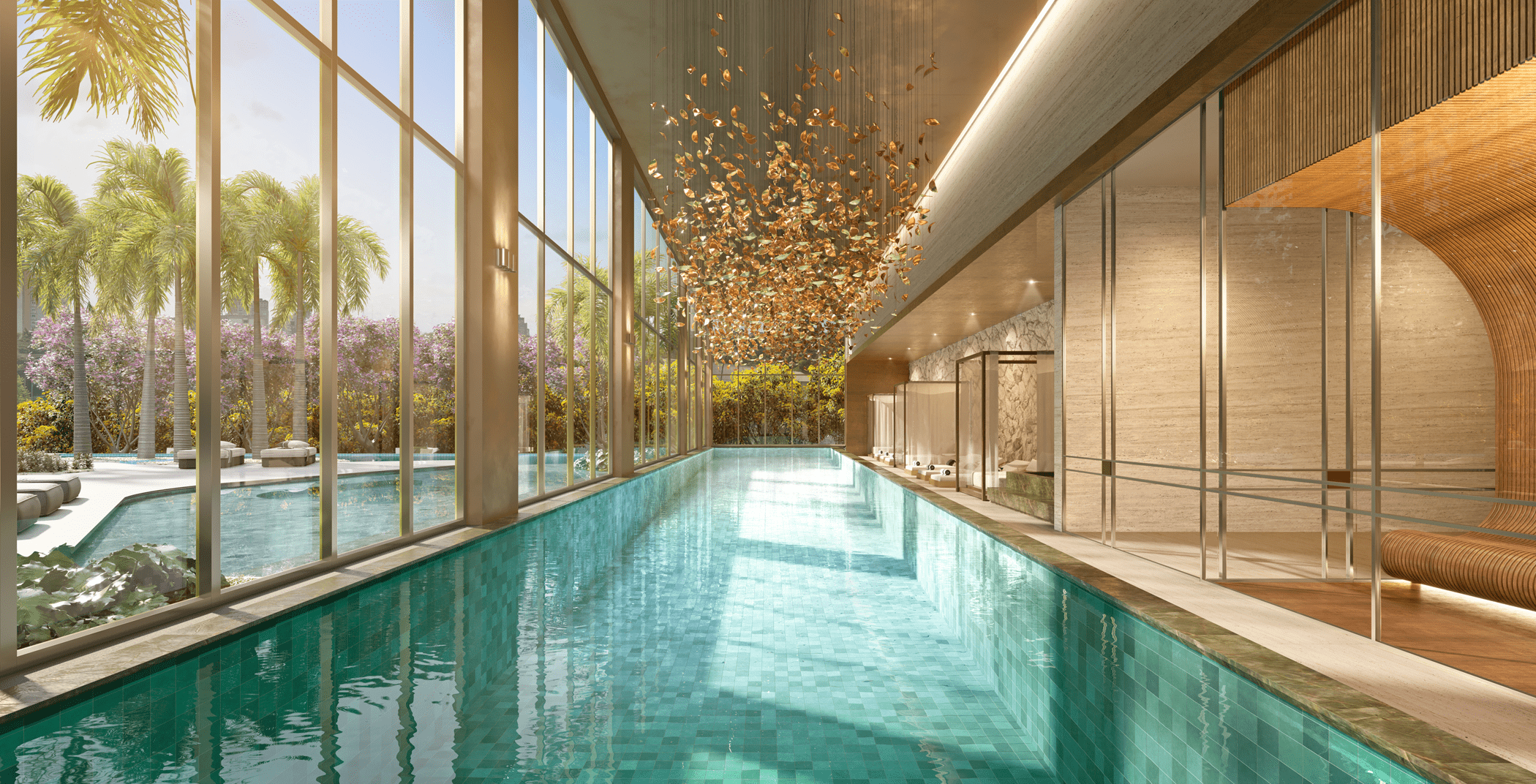 Casa Ibirapuera Residences -- Perspectiva Ilustrada da Pool - Wellness Club