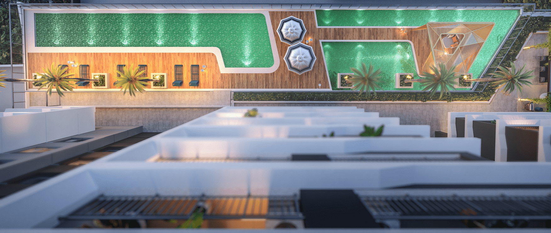 N.A.U. Vila Mariana by Cyrela -- Perspectiva Ilustrada da Piscina com Raia