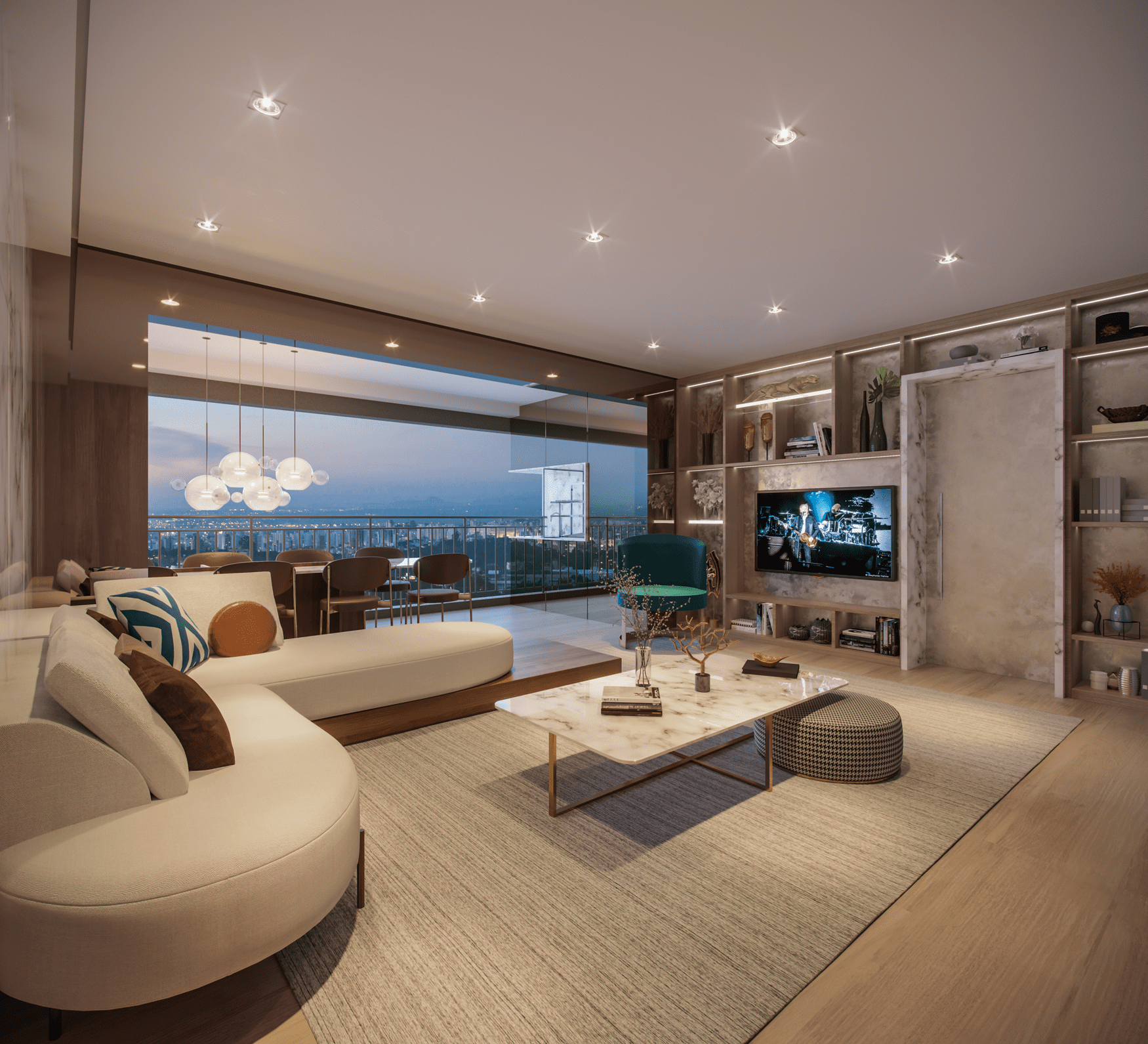 N.A.U. Vila Mariana by Cyrela -- Perspectiva Ilustrada do Living 89 m²