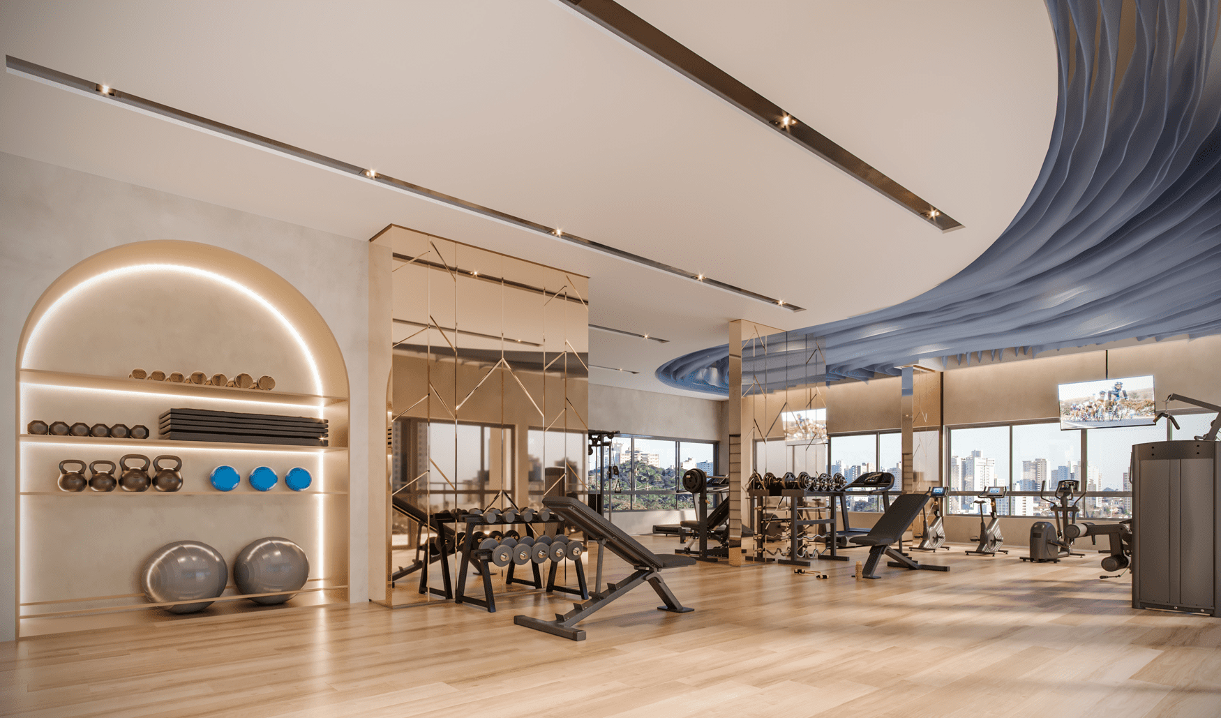 N.A.U. Vila Mariana by Cyrela -- Perspectiva Ilustrada do Fitness