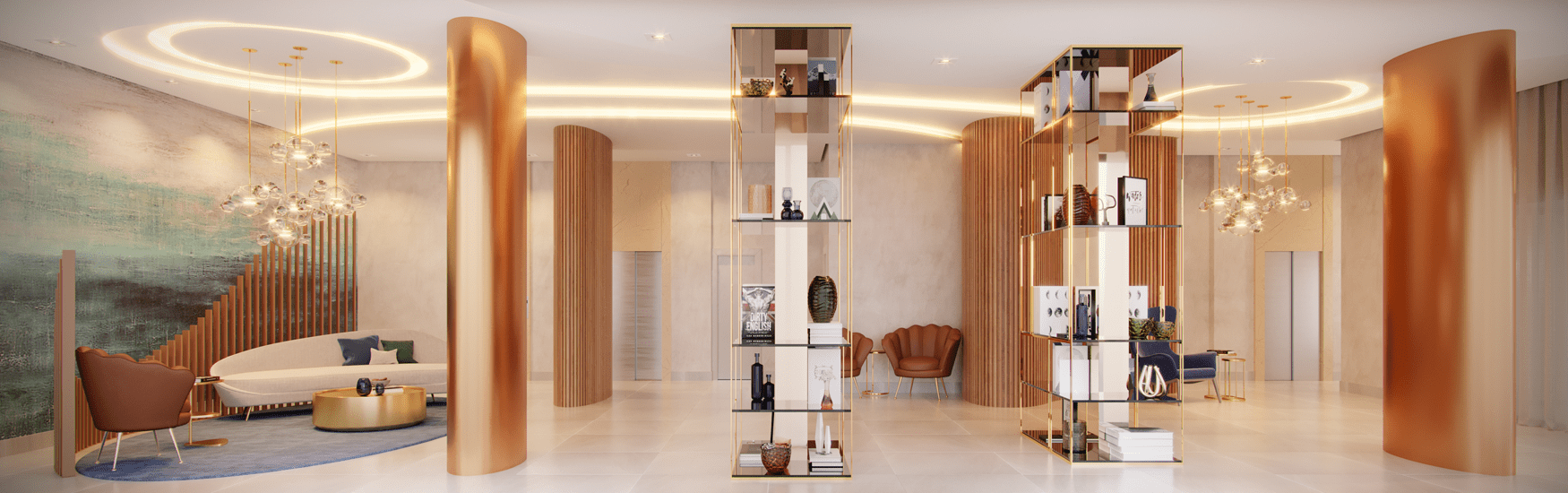 N.A.U. Vila Mariana by Cyrela -- Perspectiva Ilustrada do Lobby