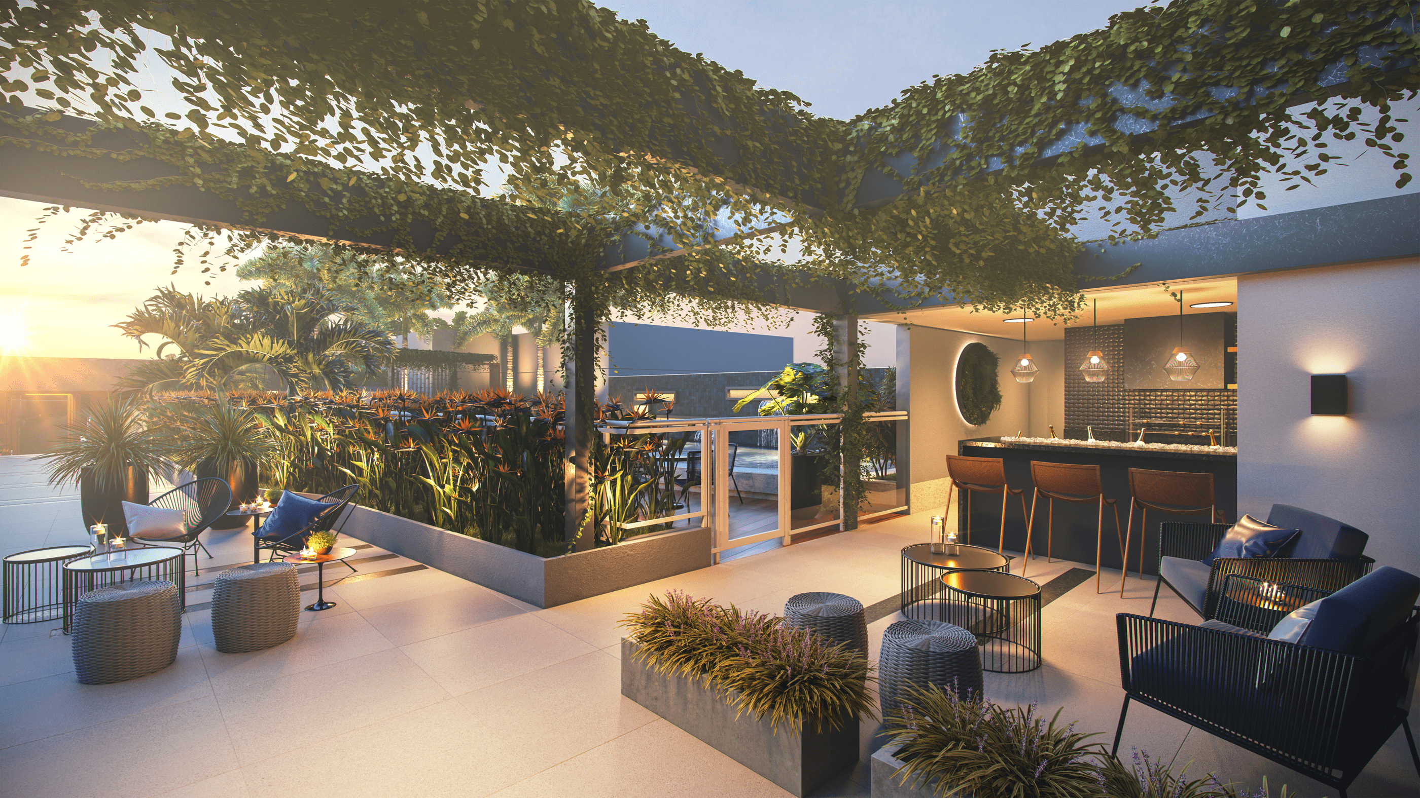 Cyrela For You -- Perspectiva Ilustrada da Churrasqueira