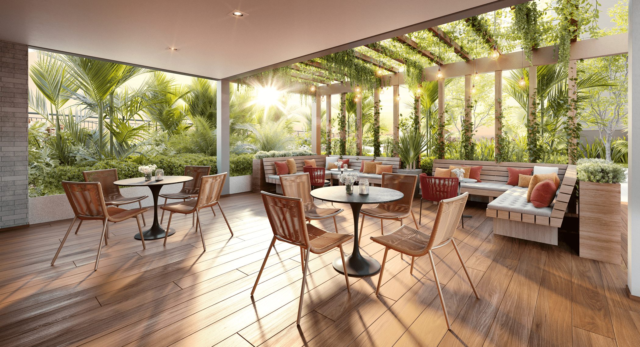 Isla by Cyrela -- Perspectiva Ilustrada do Sunset Grill