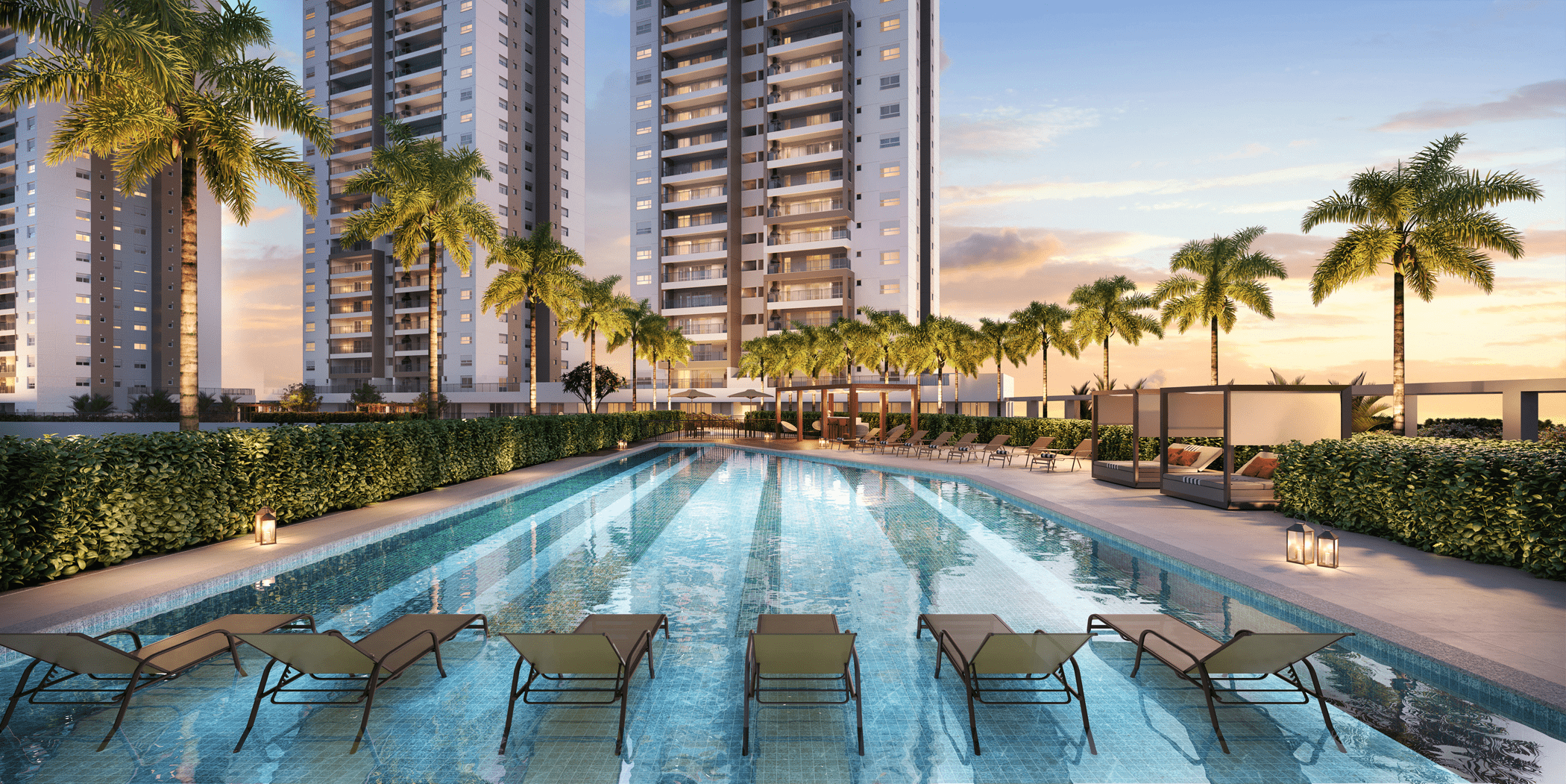 Isla by Cyrela -- Perspectiva Ilustrada da Piscina com Raio de 25 Metros