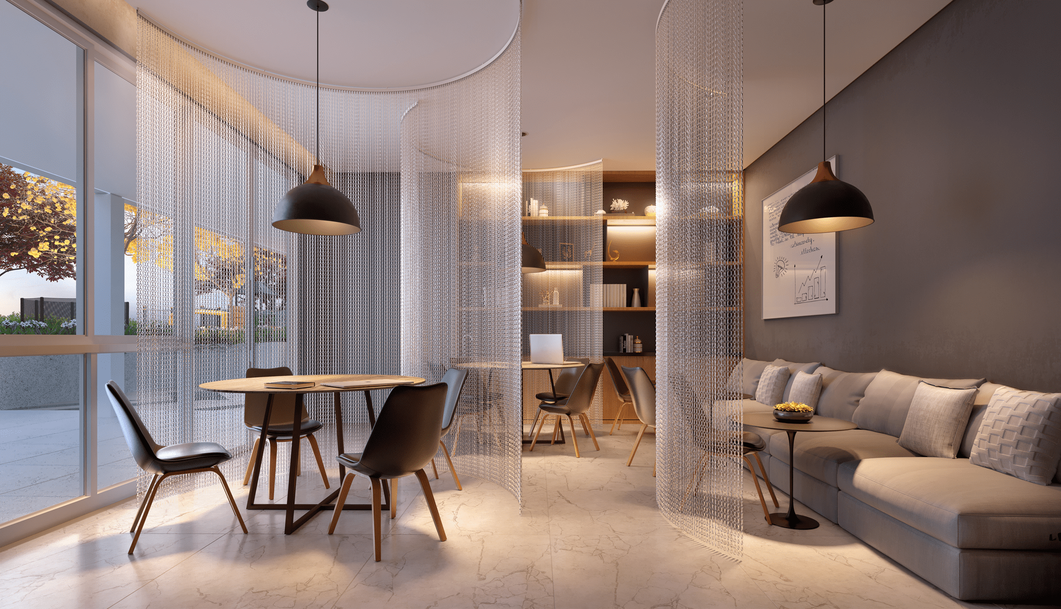 Isla by Cyrela -- Perspectiva Ilustrada do Coworking