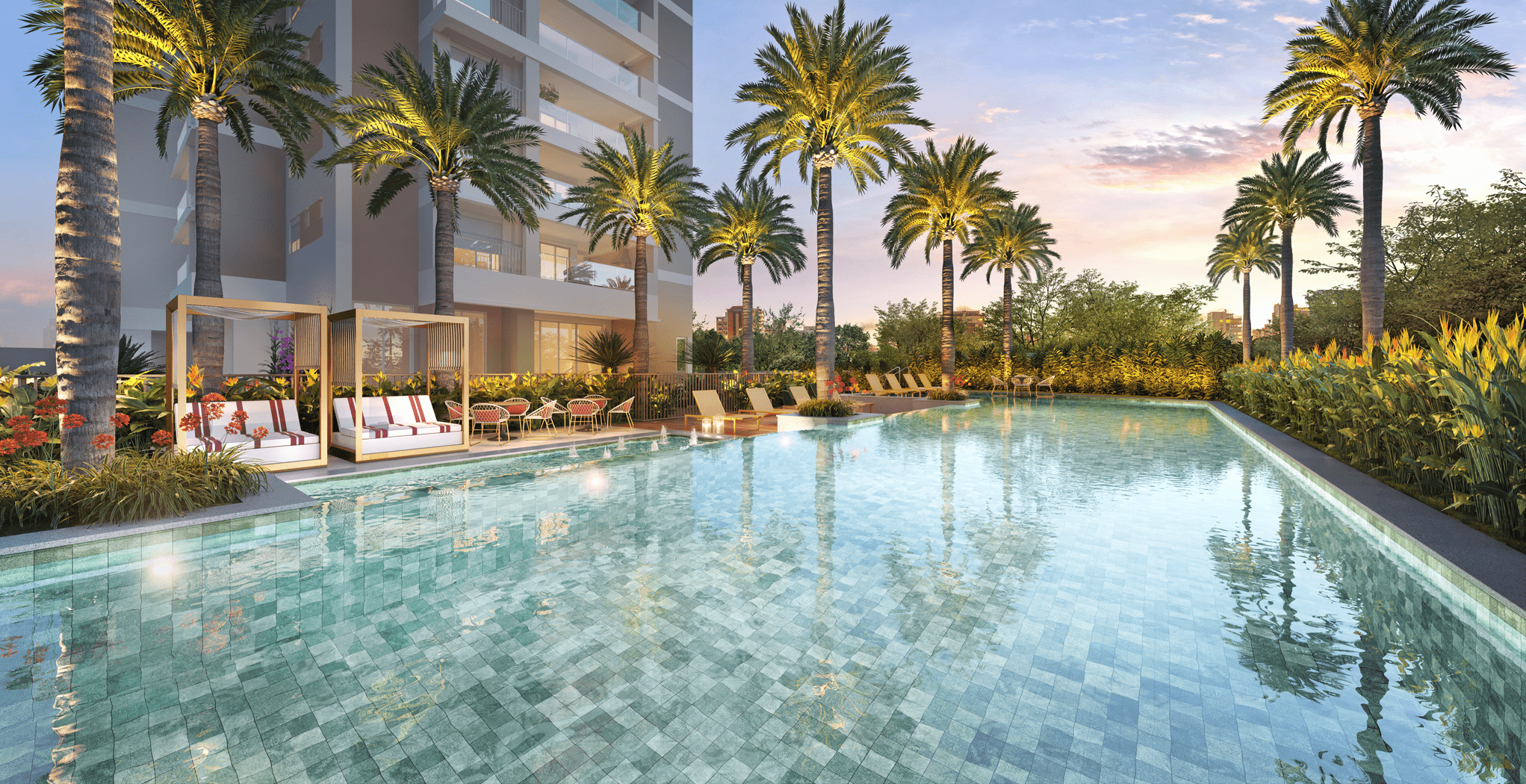 Cyrela Atmosfera 360º -- Perspectiva Ilustrada da Piscina