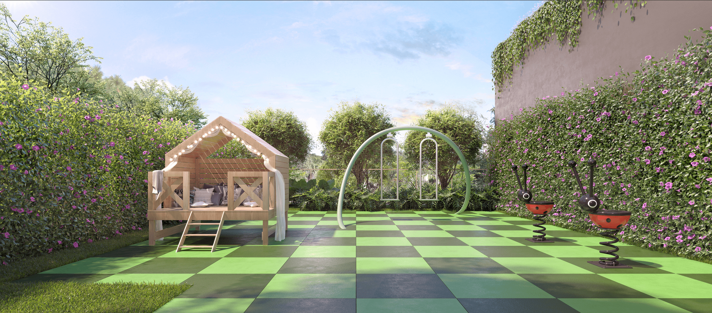 Cyrela On The Parc by Yoo -- Perspectiva Ilustrada do Playground