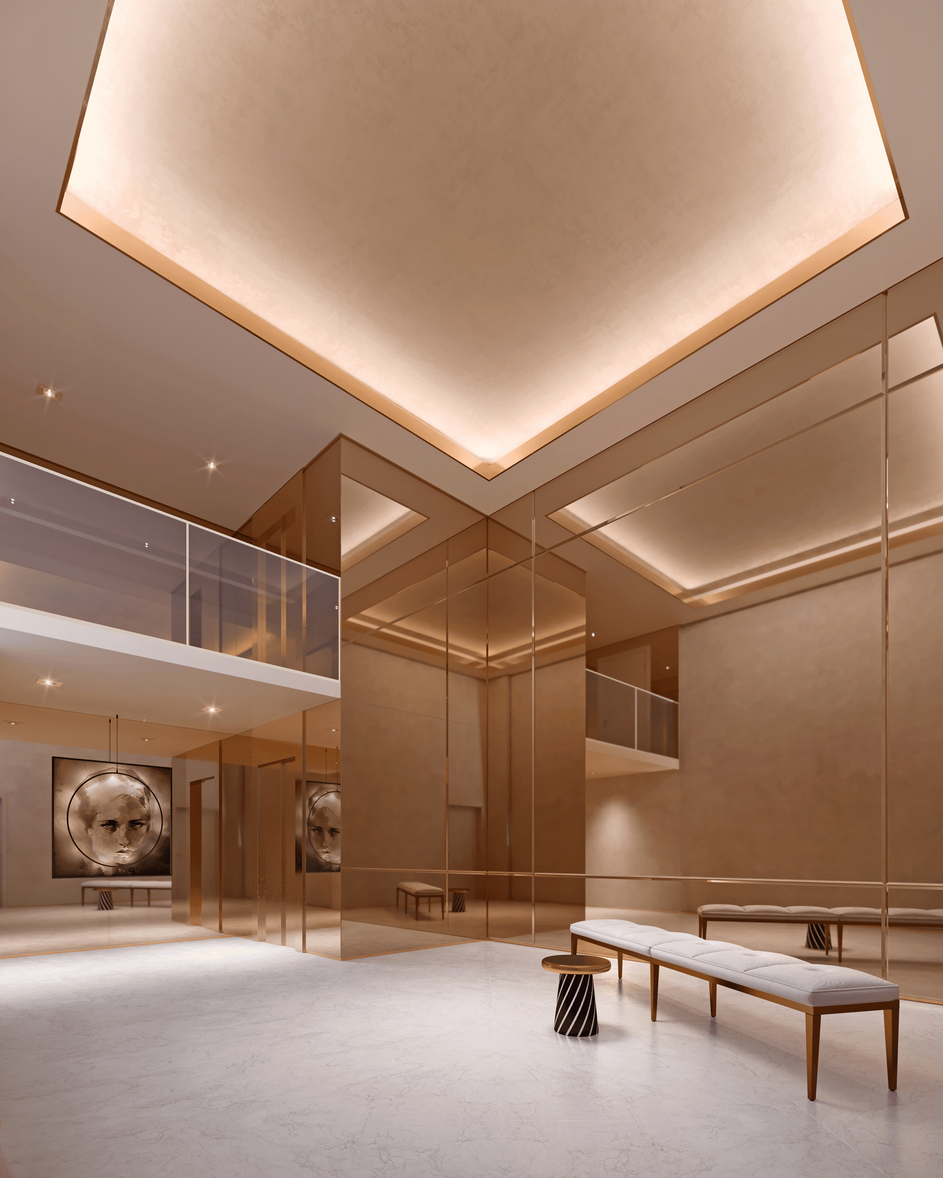 Cyrela On The Parc by Yoo -- Perspectiva Ilustrada da The Garage Foyer