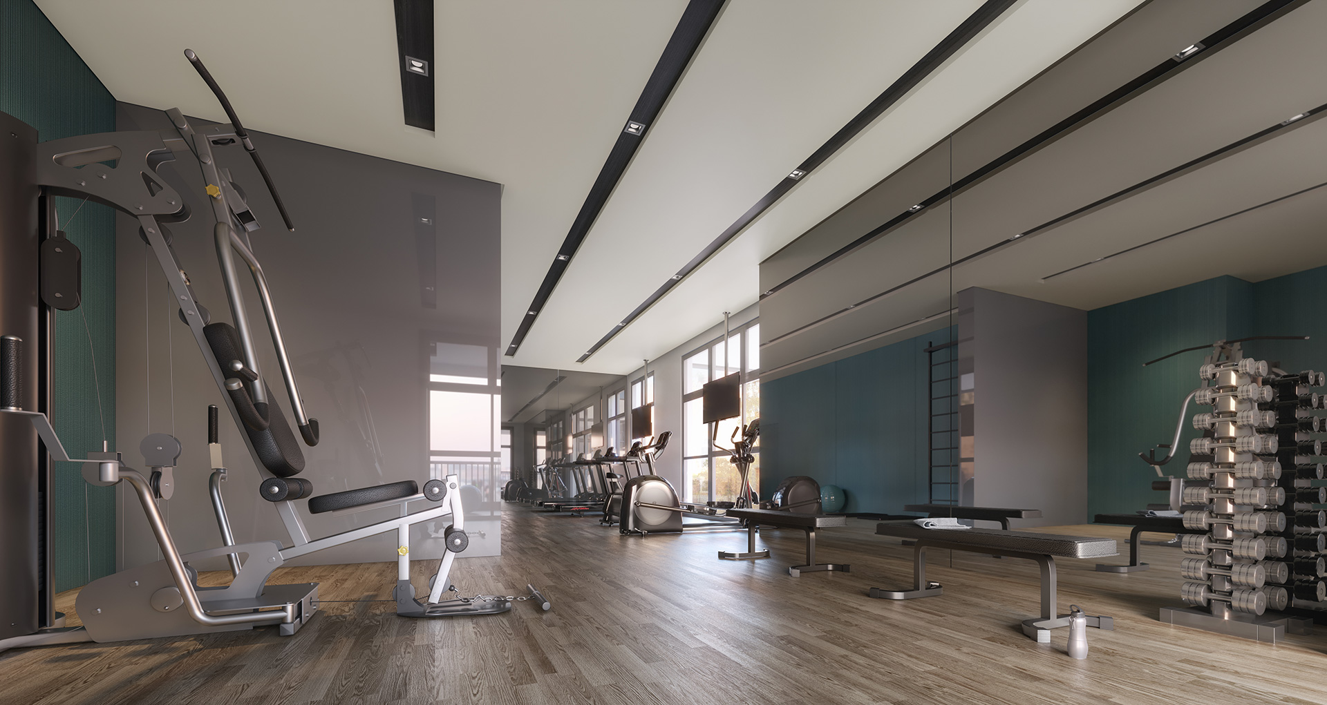 Skyline Jockey -- Perspectiva Ilustrada Fitness Torre View
