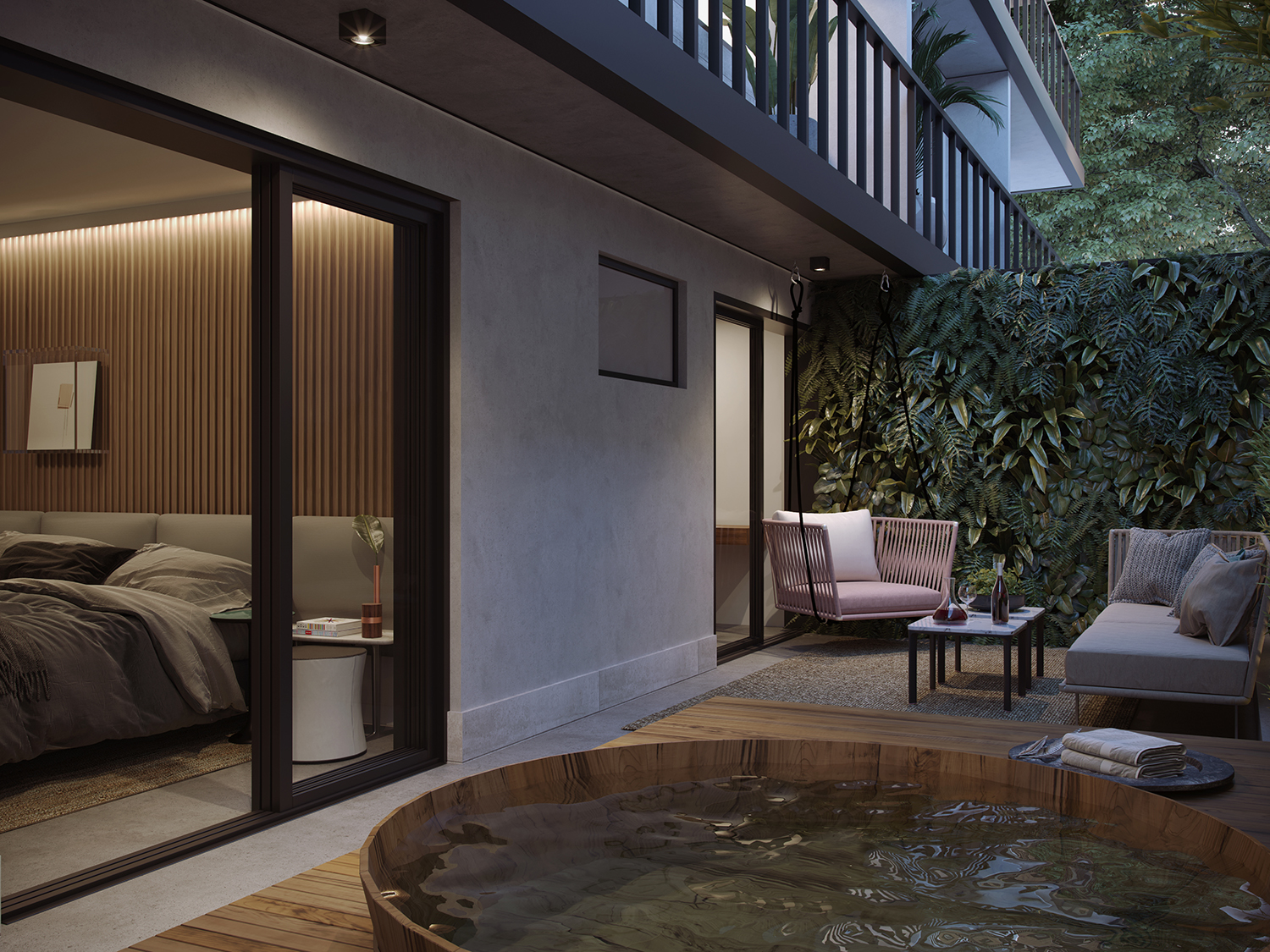 OKA Residence Lagoa -- Ilustração Artística do Garden do Apto 102