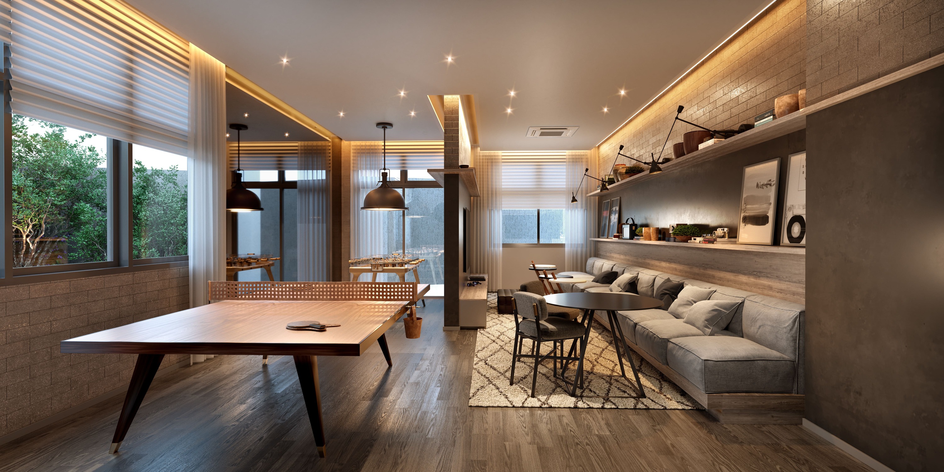 Legacy Klabin -- Perspectiva Ilustrada do Salão de Jogos