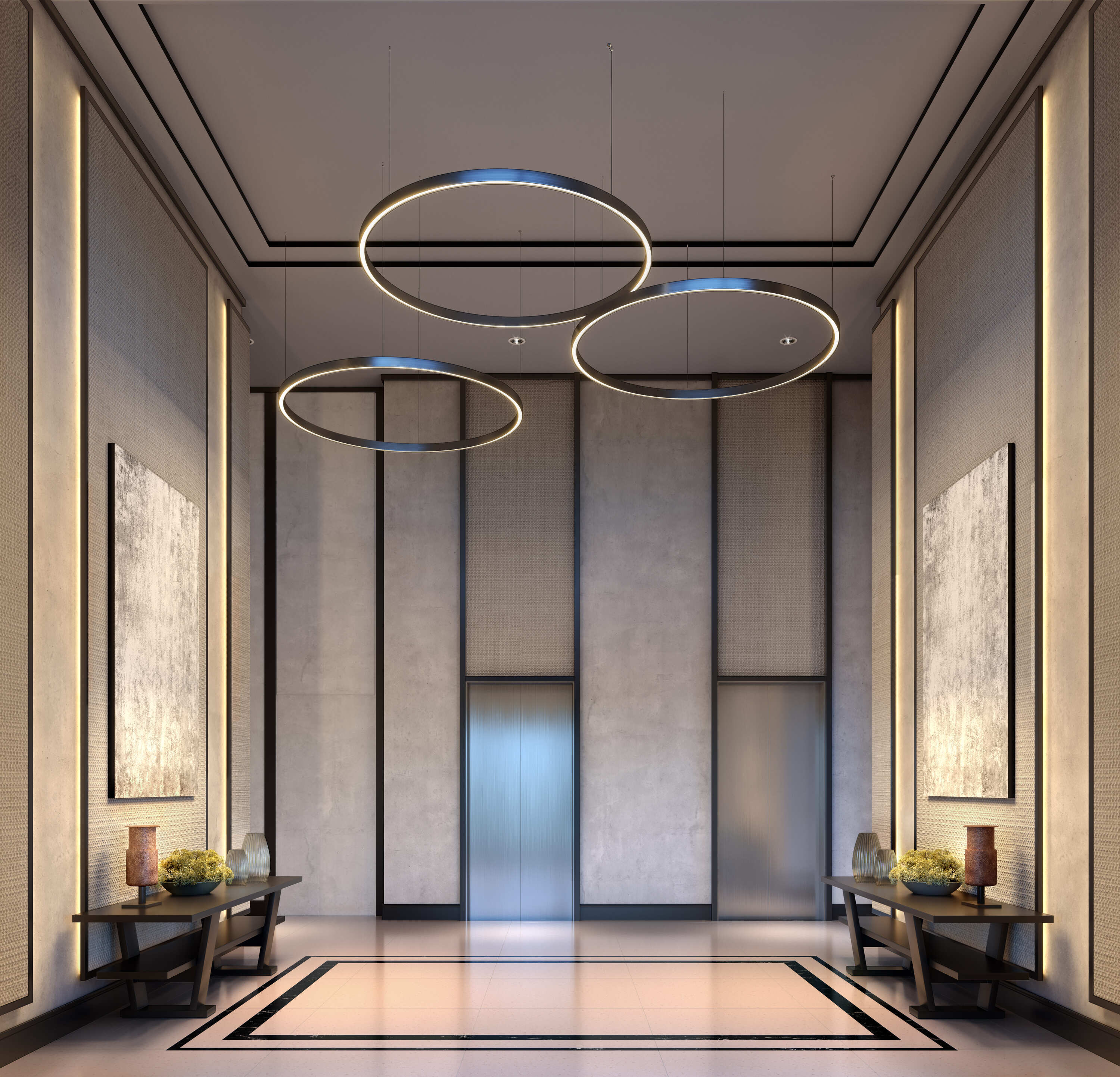 Legacy Klabin Studios -- Perspectiva Ilustrada do Lobby