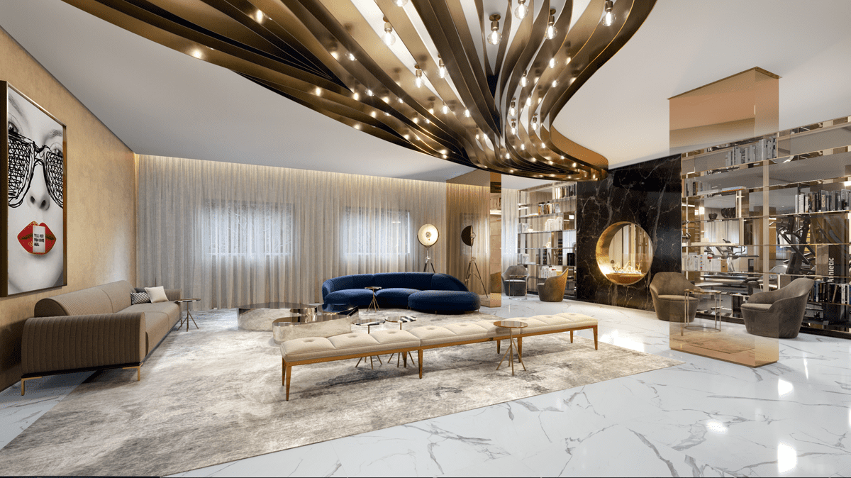 Perspectiva Ilustrada do Lobby