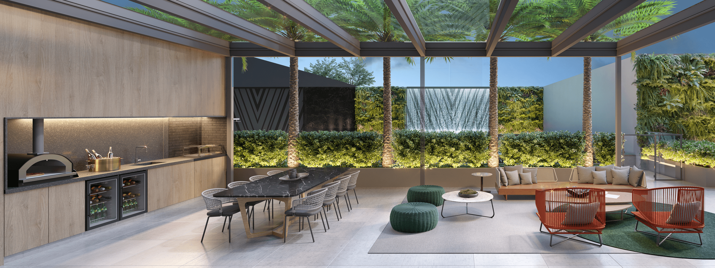 Cyrela Legacy Residences -- Perspectiva Ilustrada do Gourmet Externo