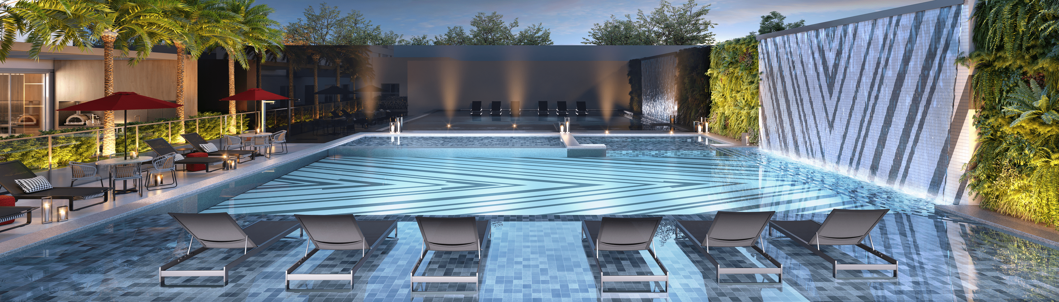 Cyrela Legacy Residences -- Perspectiva Ilustrada da Piscina