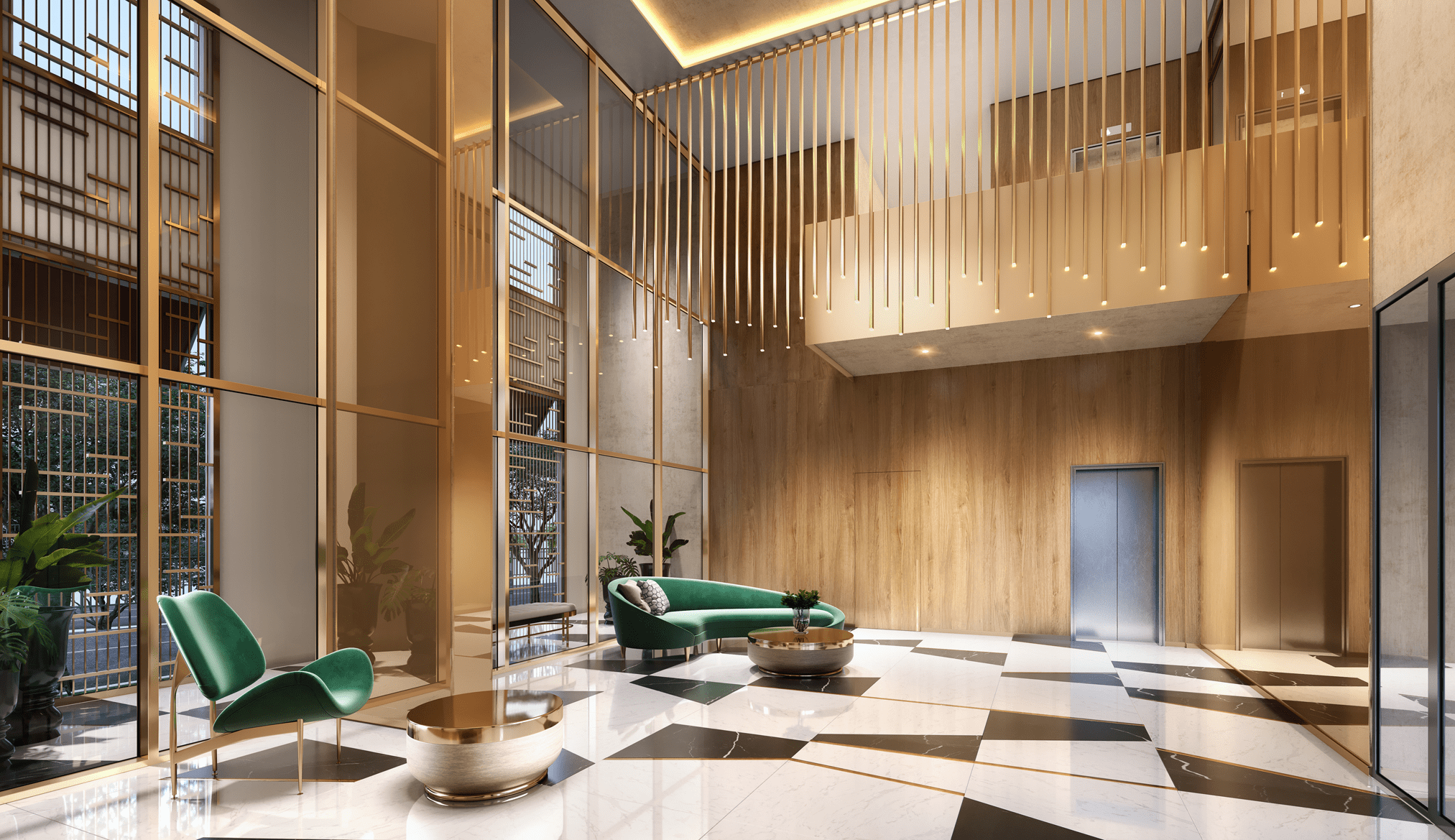 Cyrela Legacy Residences -- Perspectiva Ilustrada do Lobby
