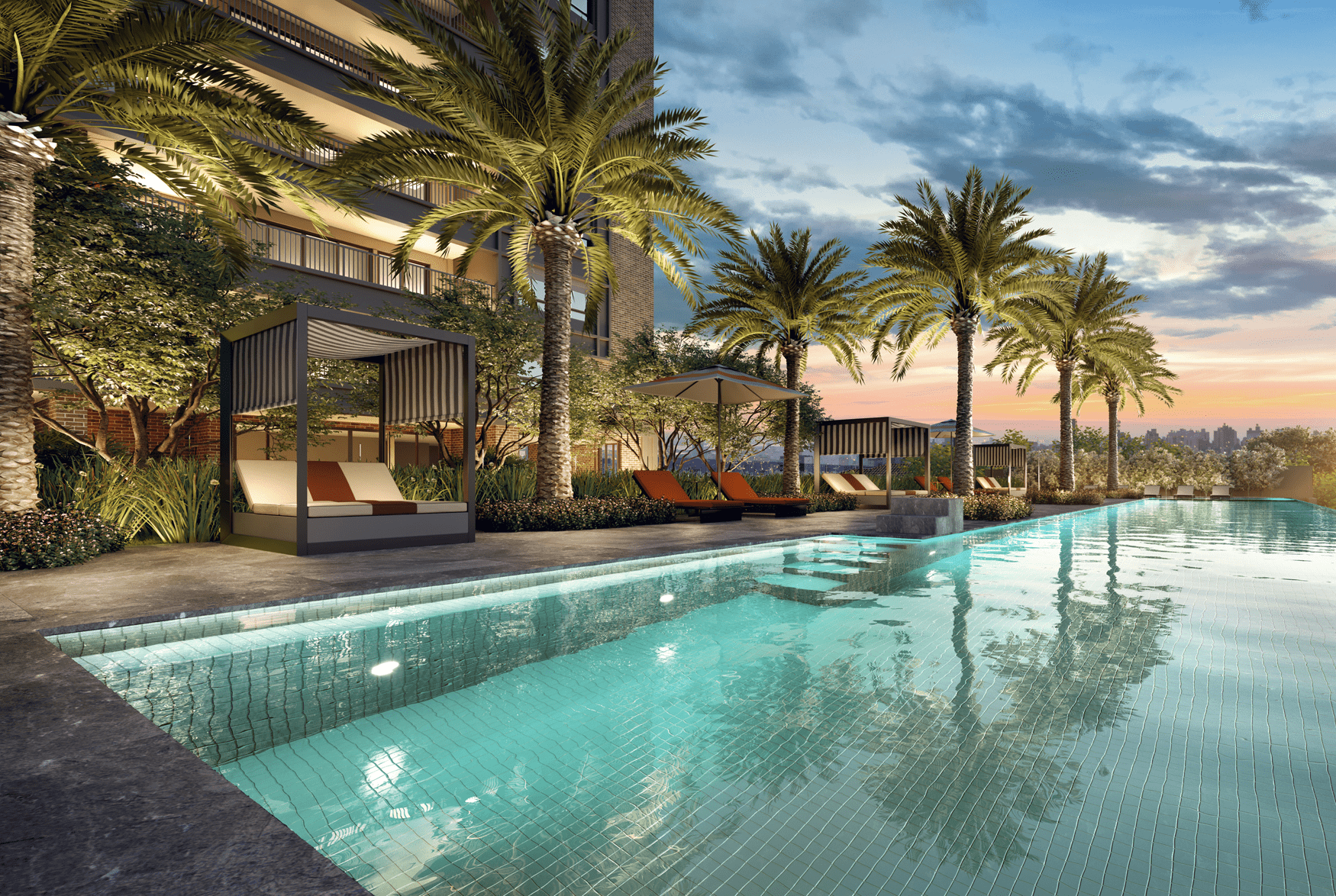 Iconyc Residences -- Perspectiva Ilustrada da Piscina