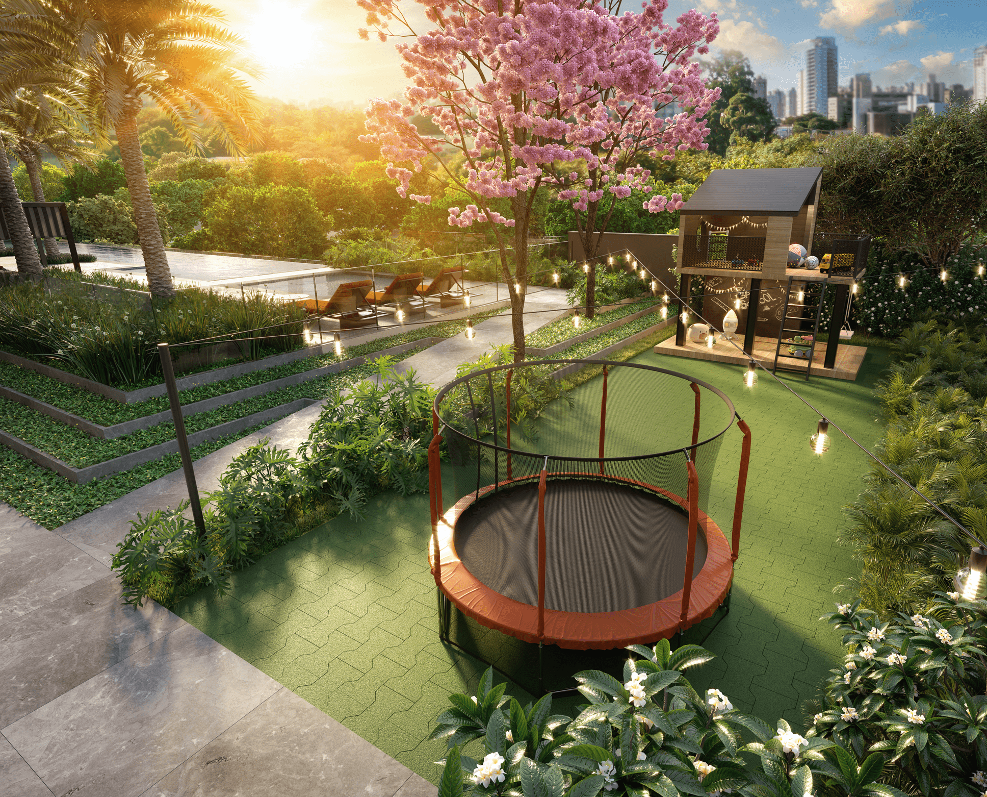Iconyc Residences -- Perspectiva Ilustrada do Playground