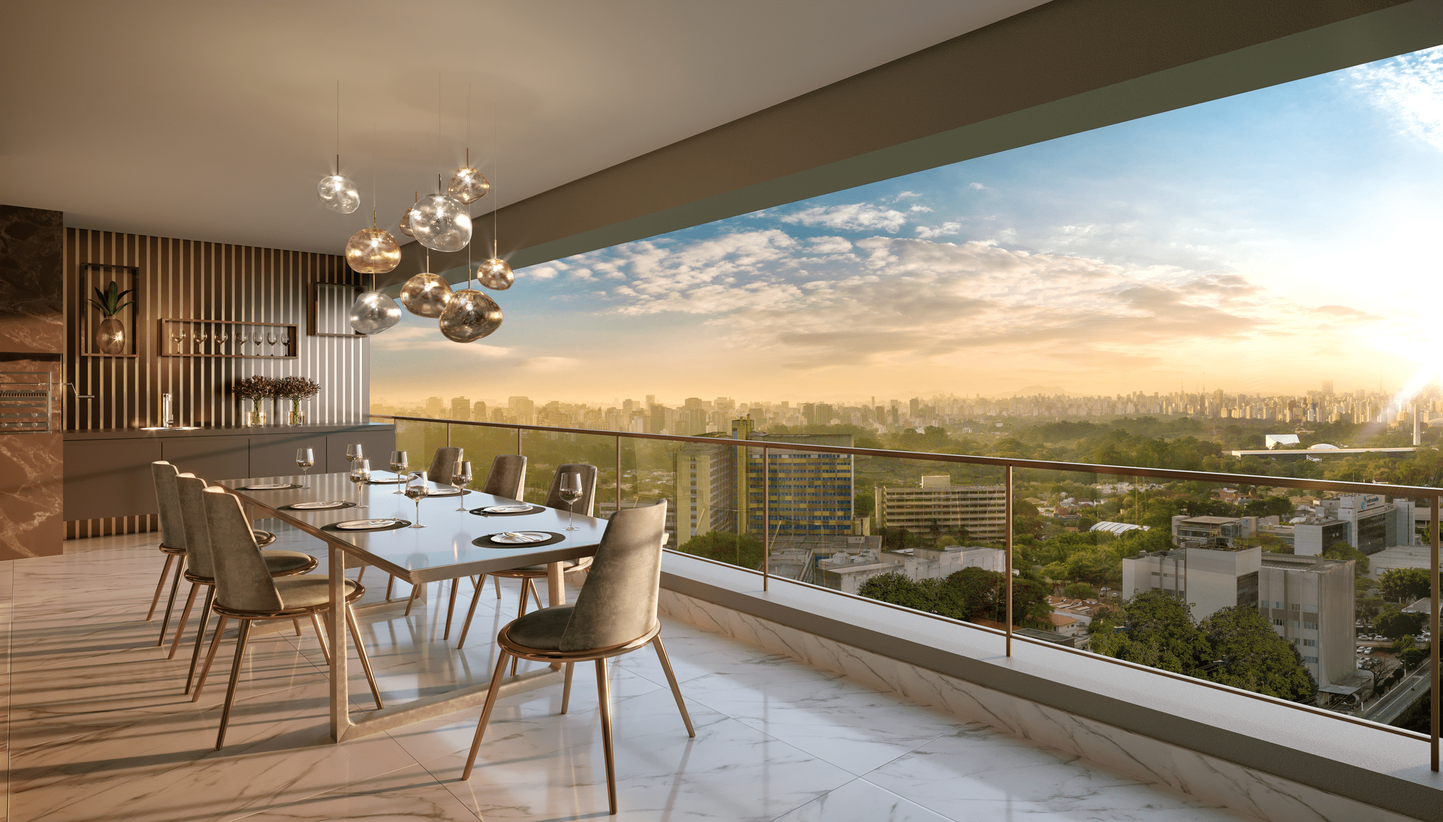 Iconyc Residences -- Perspectiva Ilustrada do Voo do Pássaro