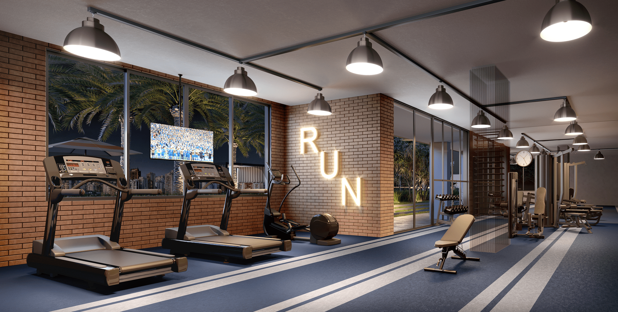 Iconyc Residences -- Perspectiva Ilustrada do Fitness