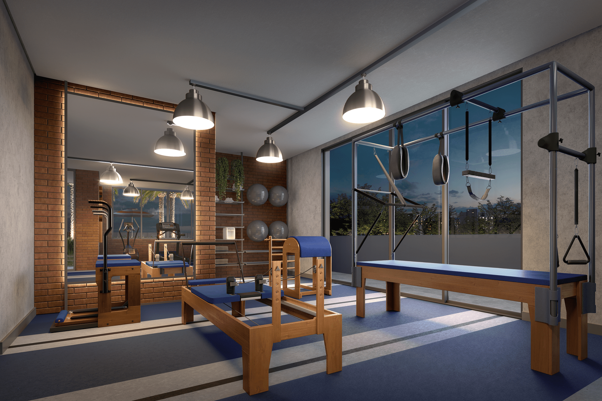 Iconyc Residences -- Perspectiva Ilustrada do Pilates