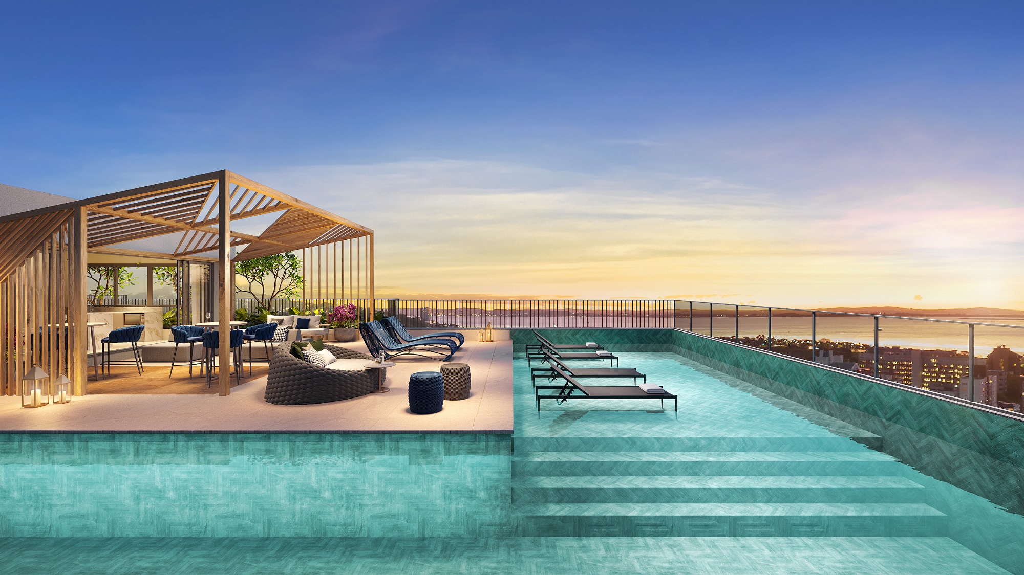 Vista Menino Deus -- Piscina no Rooftop