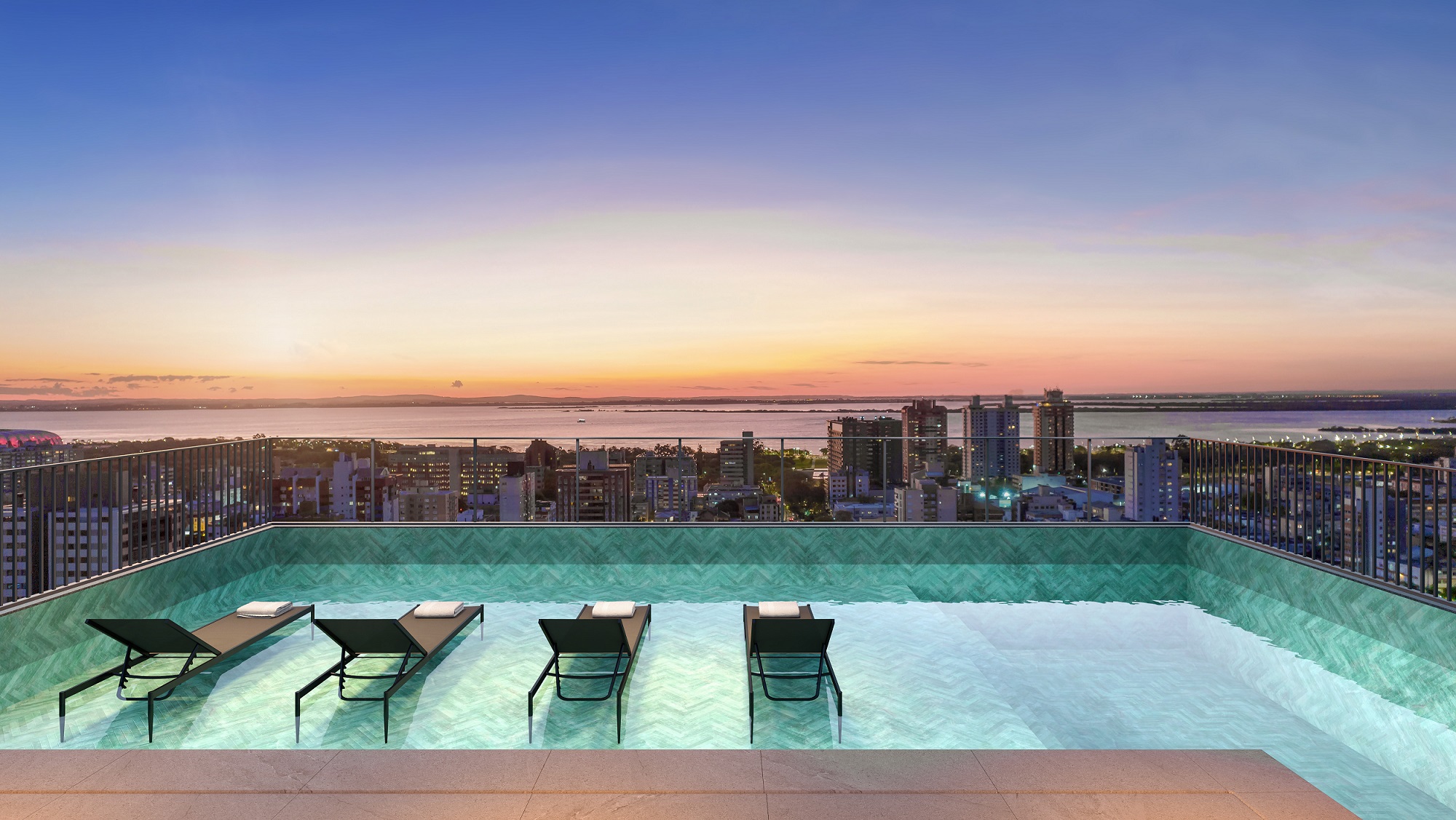 Vista Menino Deus -- Piscina no Rooftop