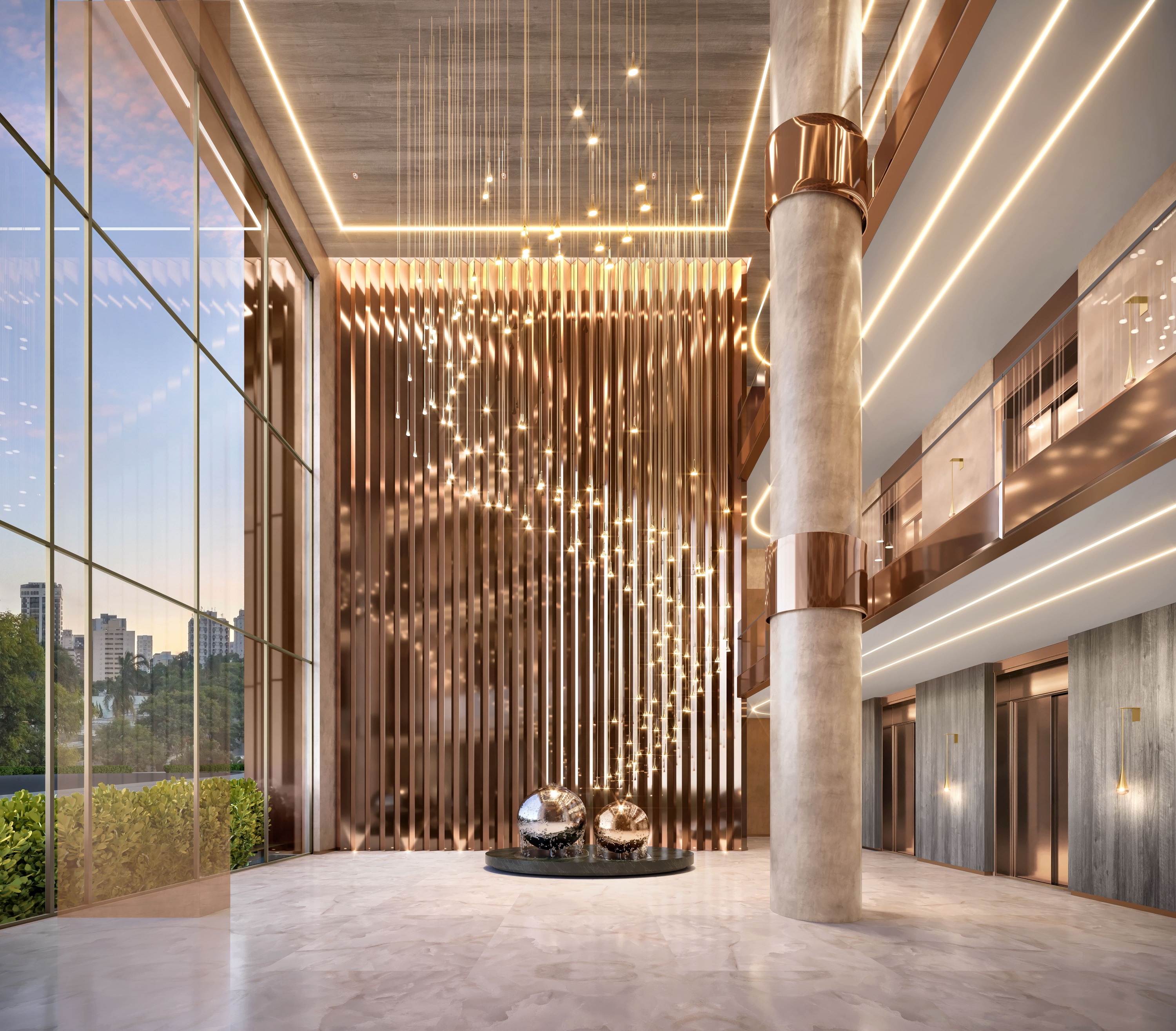 Quattri Cyrela Vila Mariana -- Perspectiva Ilustrada do Lobby