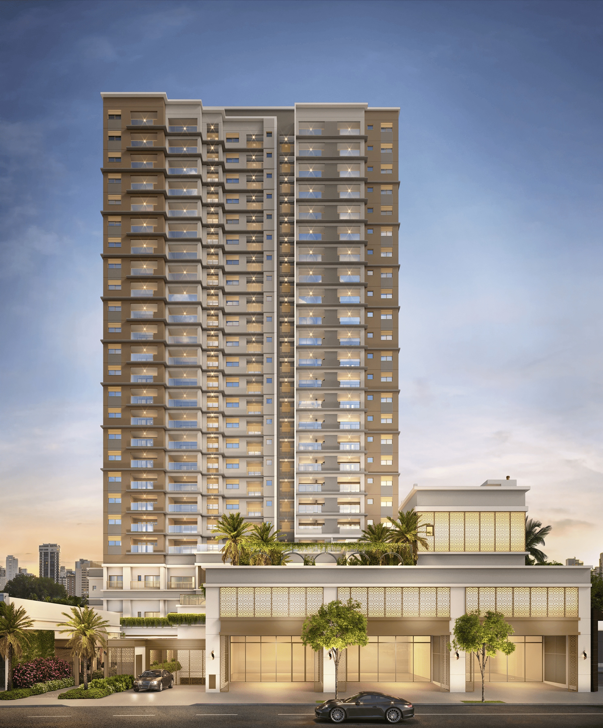 Secret Garden Vila Mariana -- Perspectiva Ilustrada da Fachada