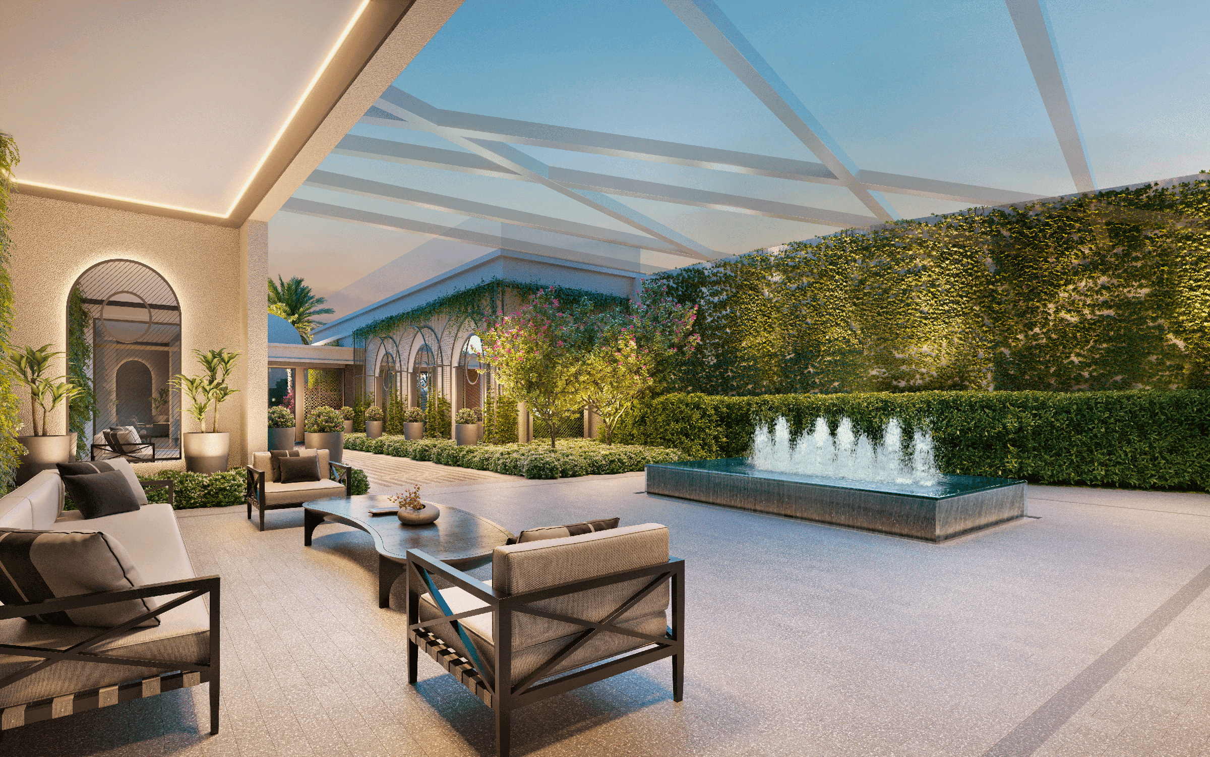 Secret Garden Vila Mariana -- Perspectiva Ilustrada da Praça Interna