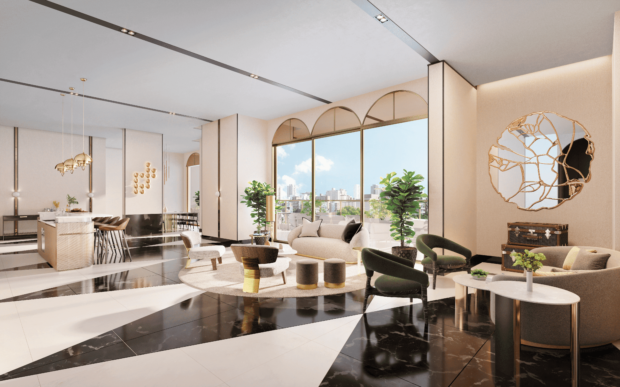 Secret Garden Vila Mariana -- Perspectiva Ilustrada do Salão de Festas