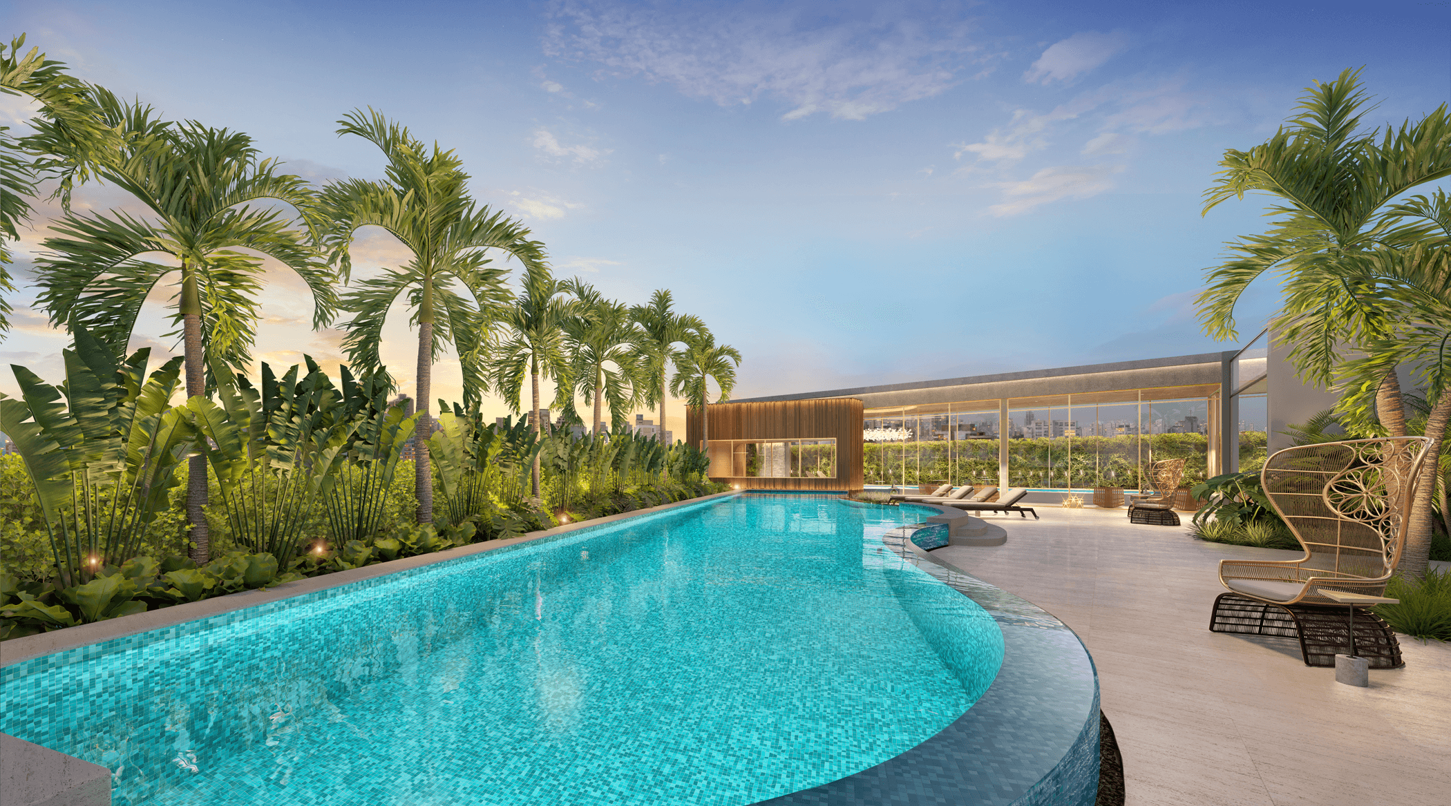 Escape Eden -- Perspectiva Ilustrada da Piscina