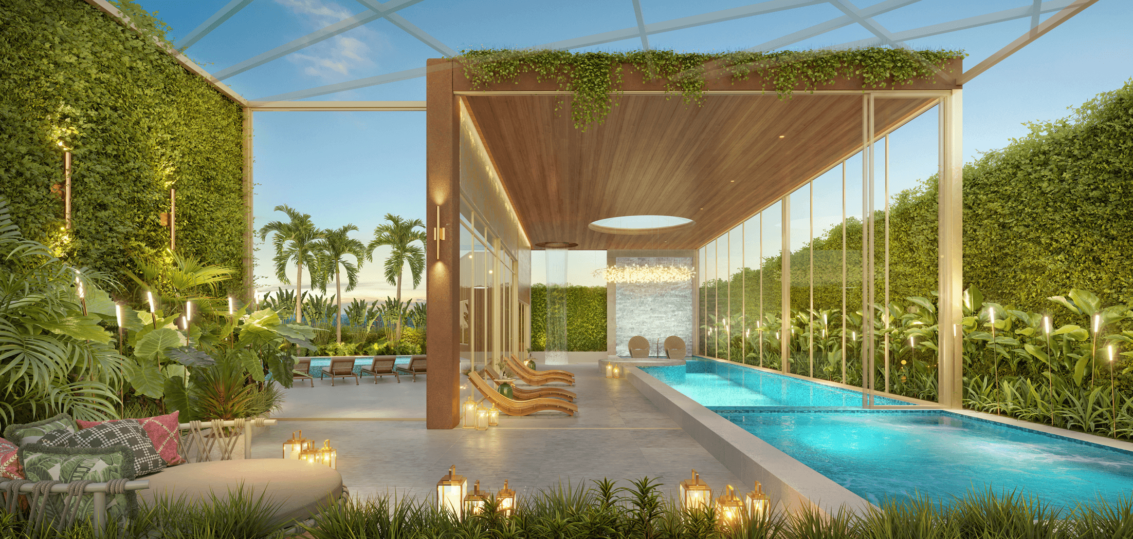 Escape Eden -- Perspectiva Ilustrada da Piscina