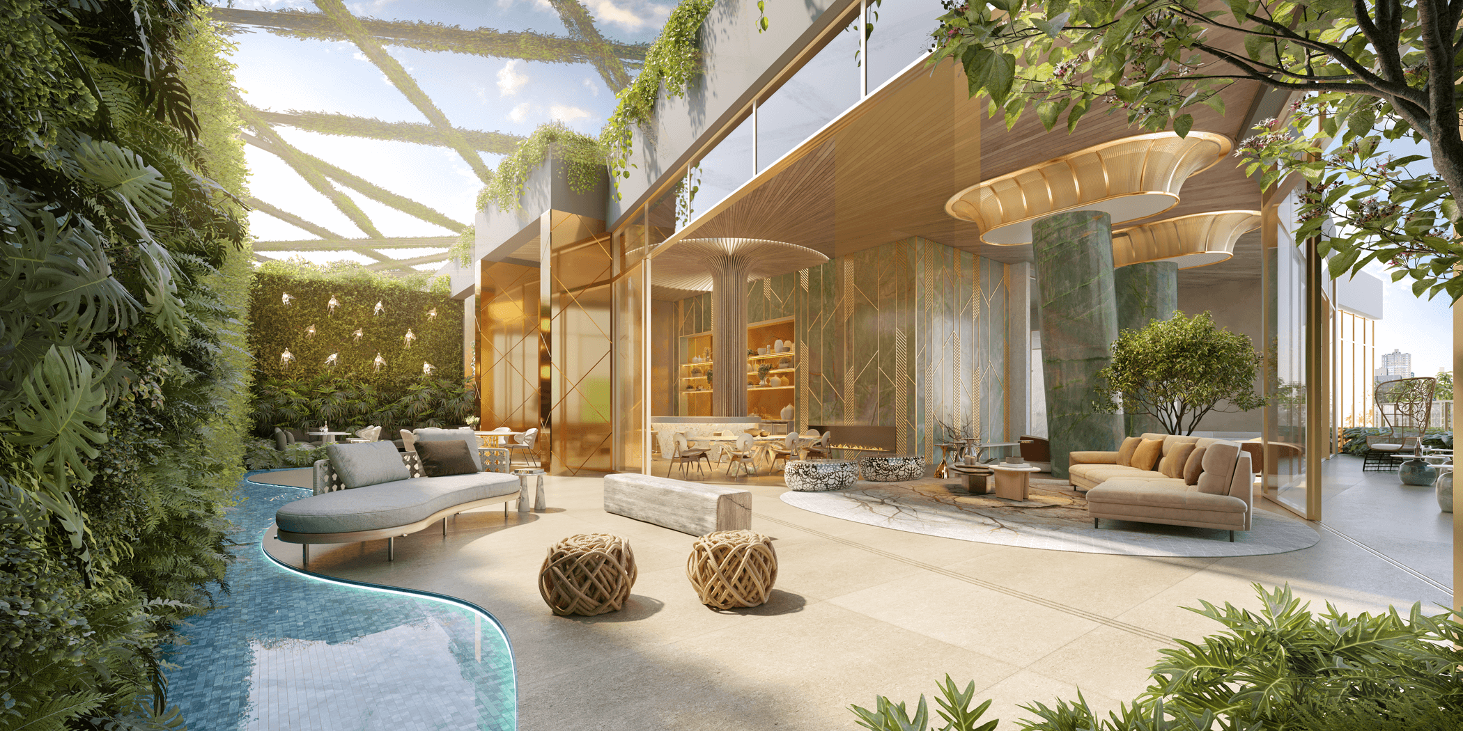 Escape Eden -- Perspectiva Ilustrada do Salão de Festas