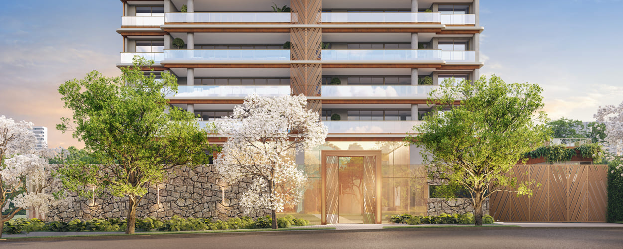 Casa Gabriele -- Perspectiva Ilustrada do Embasamento