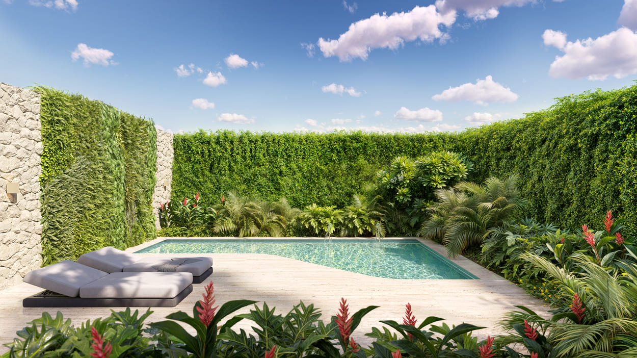 Casa Gabriele -- Perspectiva Ilustrada da Piscina Infantil