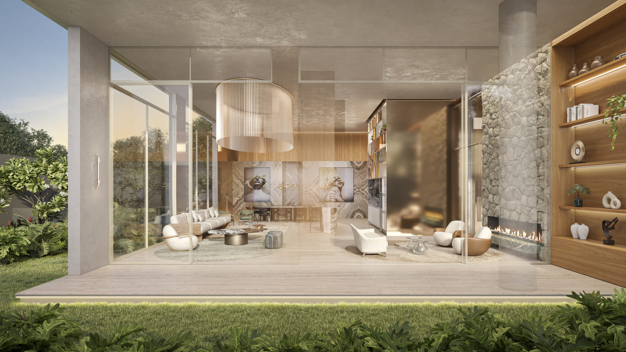 Casa Gabriele -- Perspectiva Ilustrada do Salão de Festas