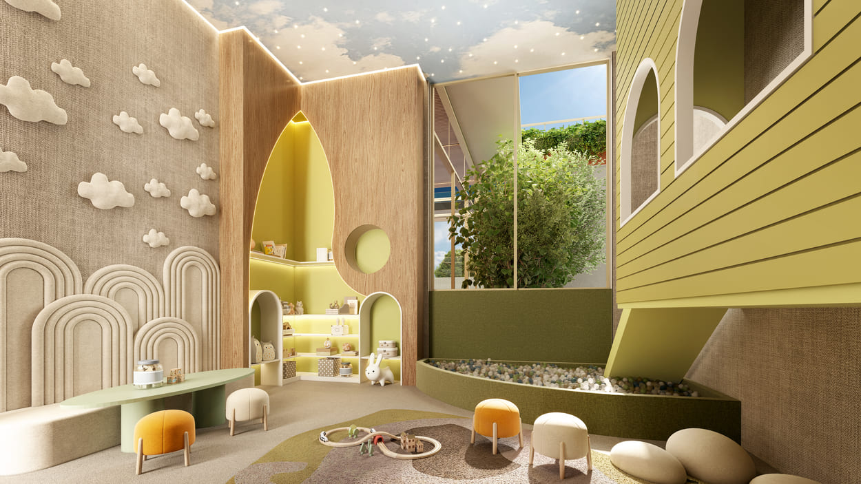 Casa Gabriele -- Perspectiva Ilustrada da Brinquedoteca