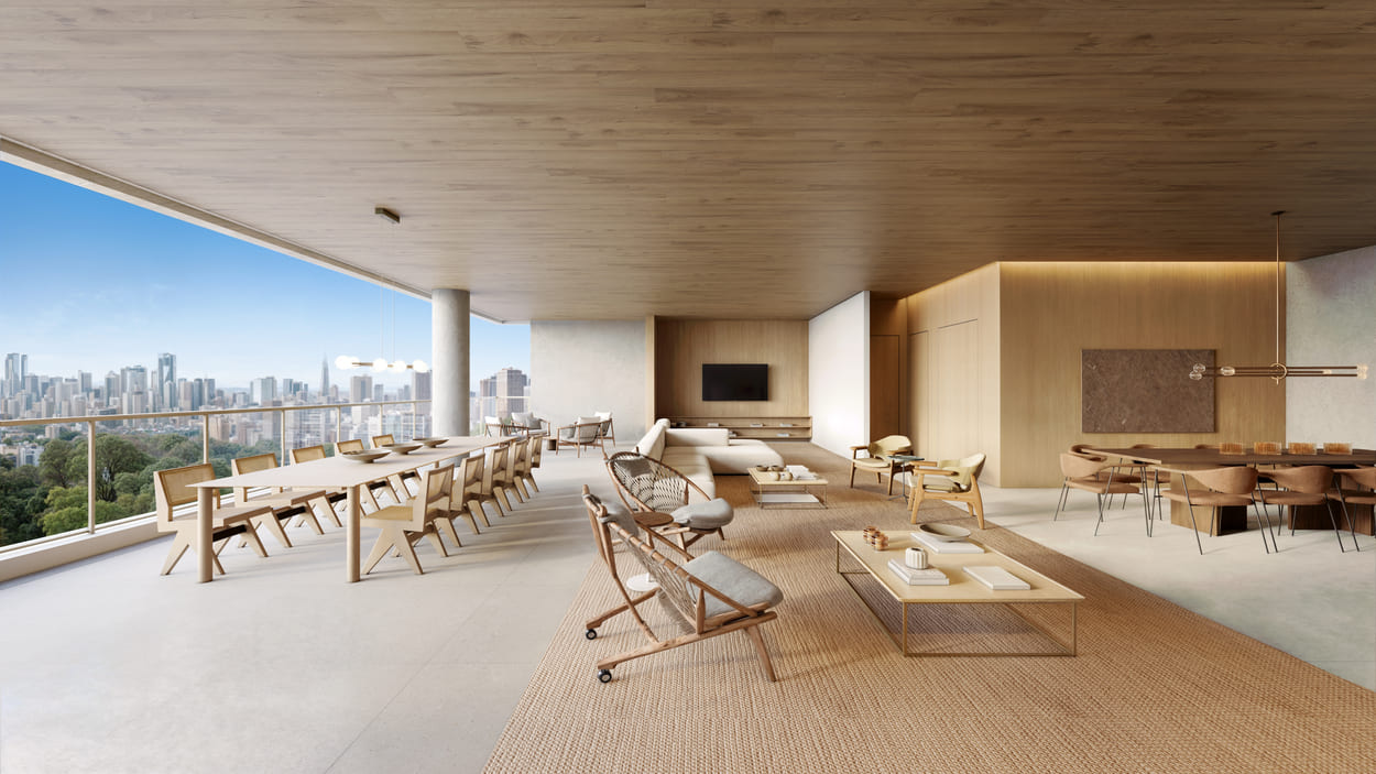 Casa Gabriele -- Perspectiva Ilustrada do Apartamento de 341 m²