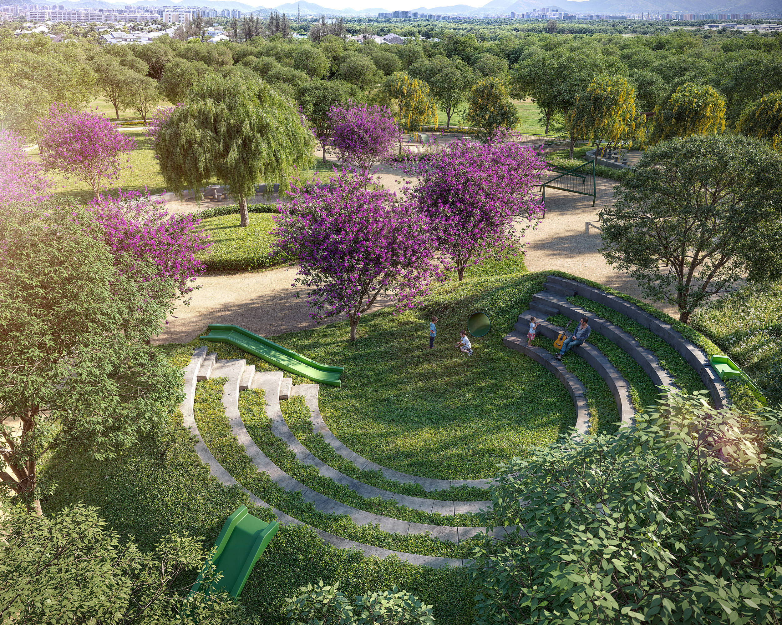 OX Park Design by Edsa -- Ilustração Artística Anfiteatro