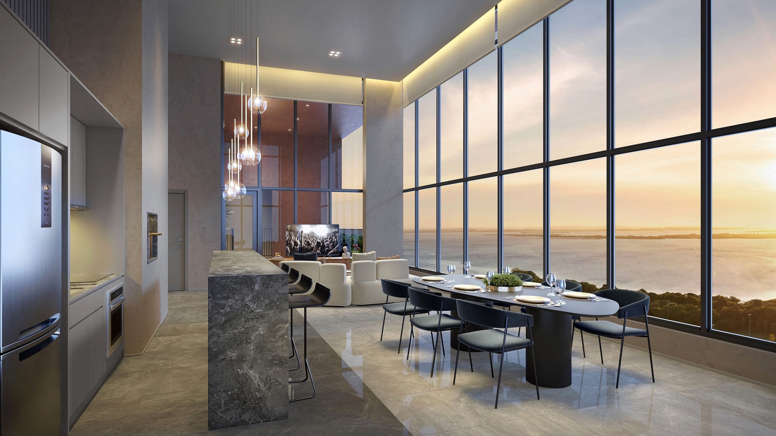 Vista Praia de Belas -- Salão de Festas