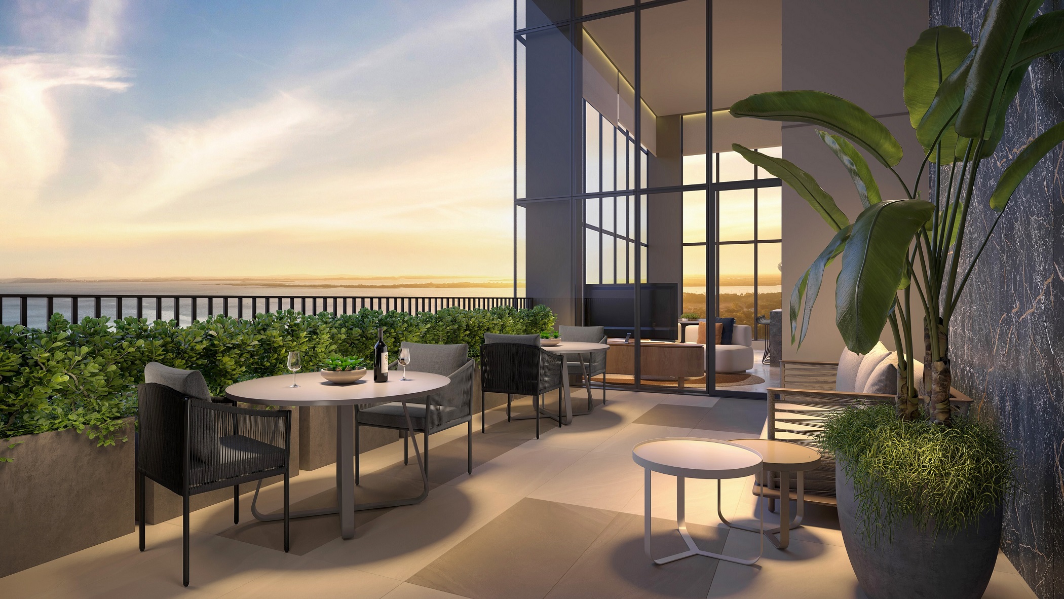 Vista Praia de Belas -- Lounge Externo do Salão de Festas