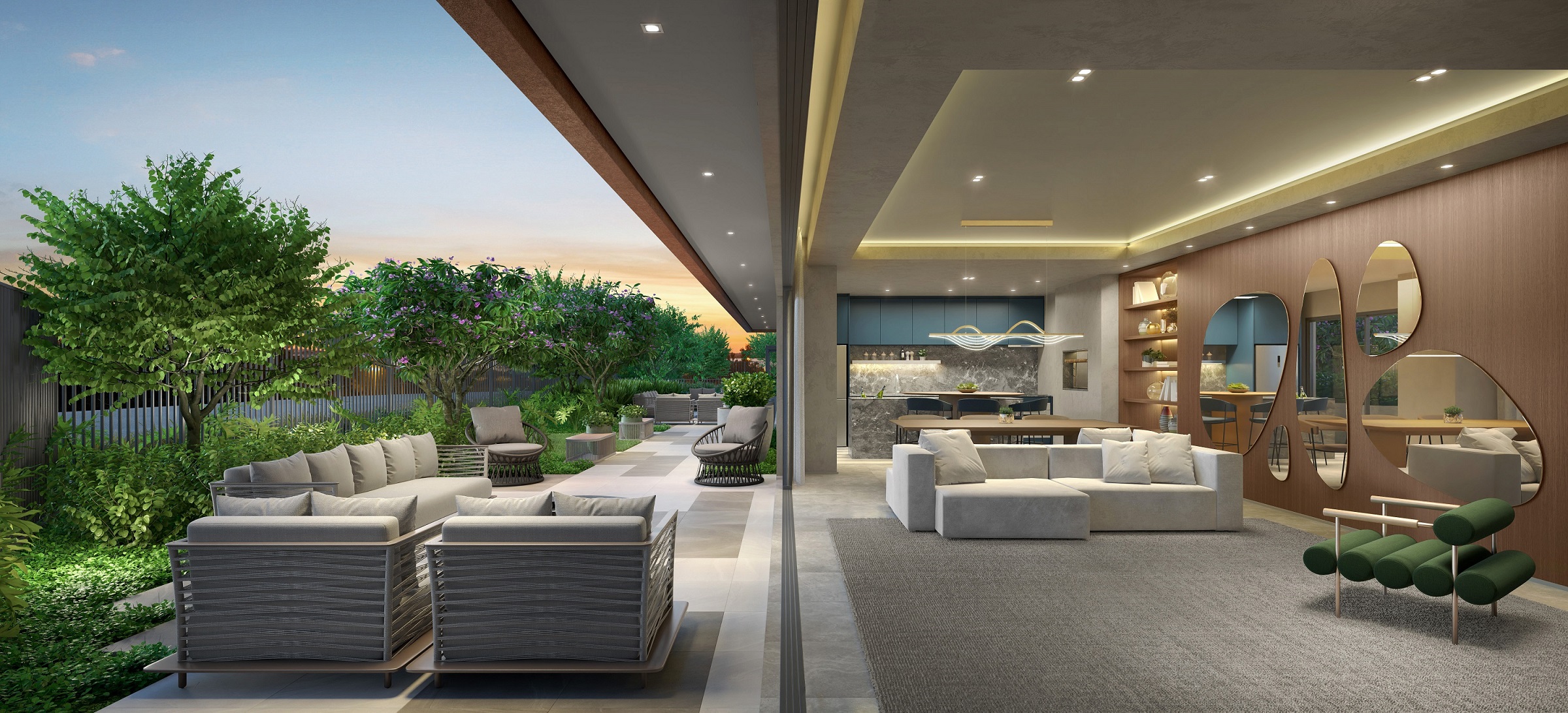 Vista Praia de Belas -- Espaço Gourmet com Lounge Externo