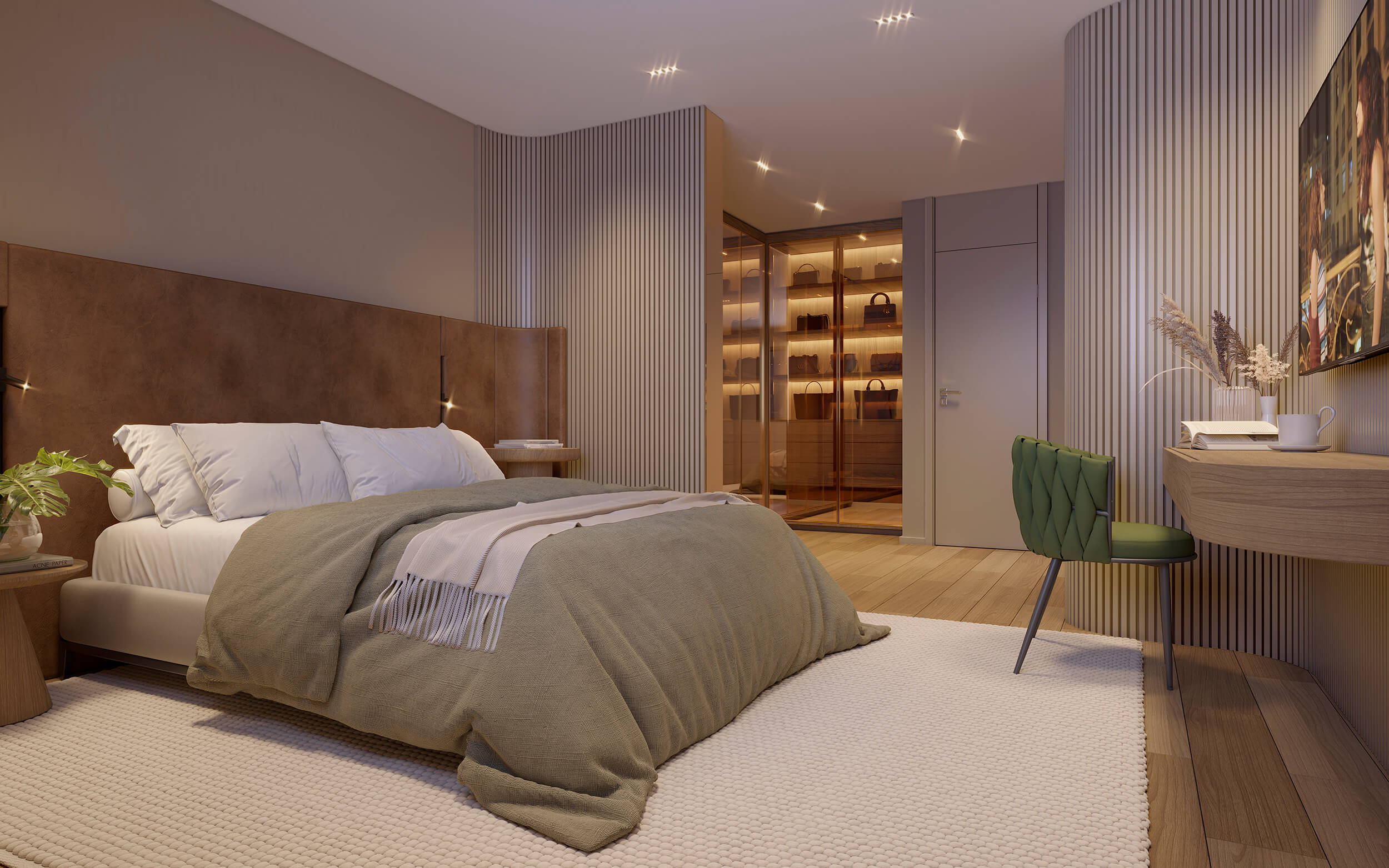 OX Park Design by Edsa -- Ilustração Artística - Apartamento 602 Do Ed. Wind Suíte