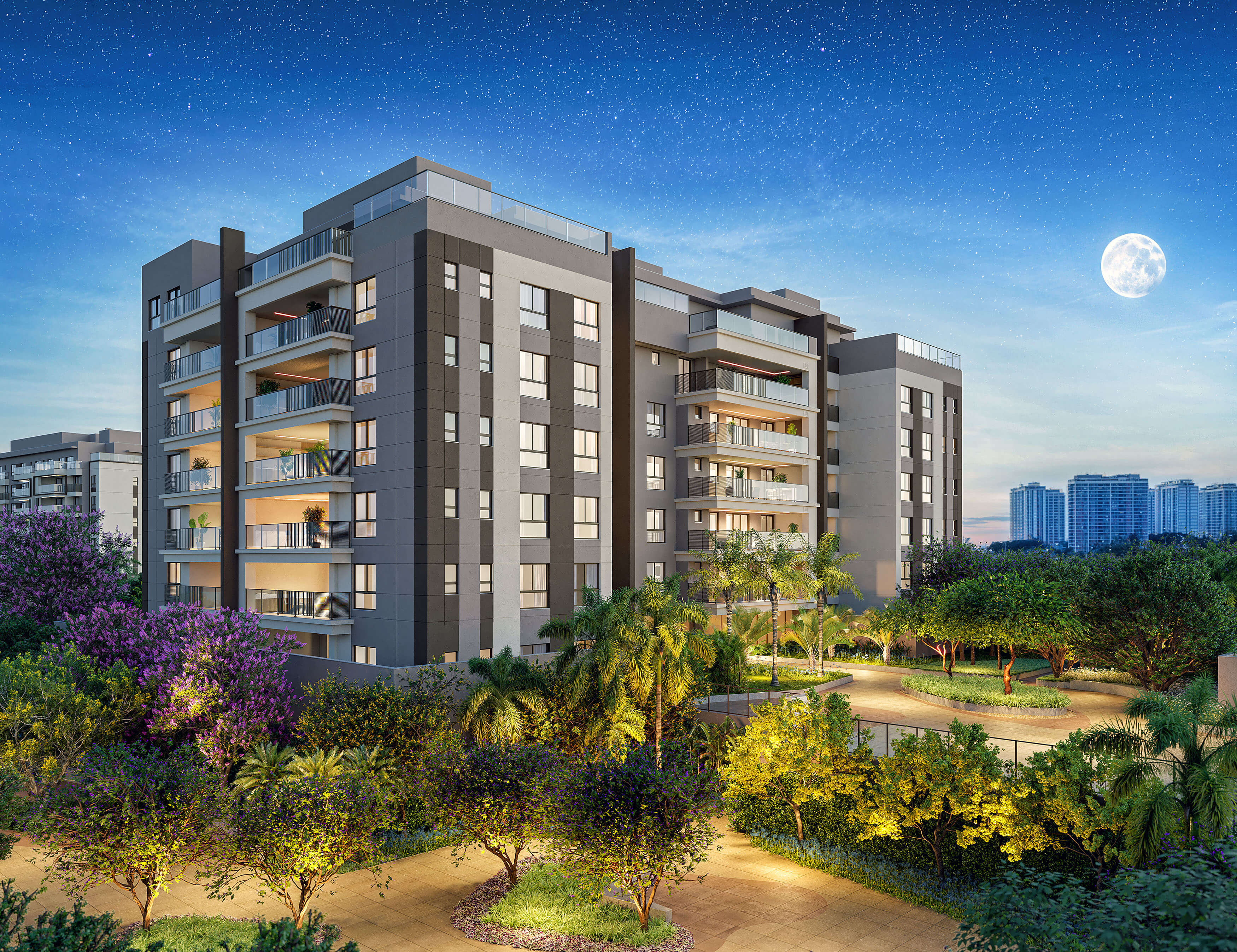 OX Park Design by Edsa -- Ilustração Artística - Fachada Do Edifício Wind