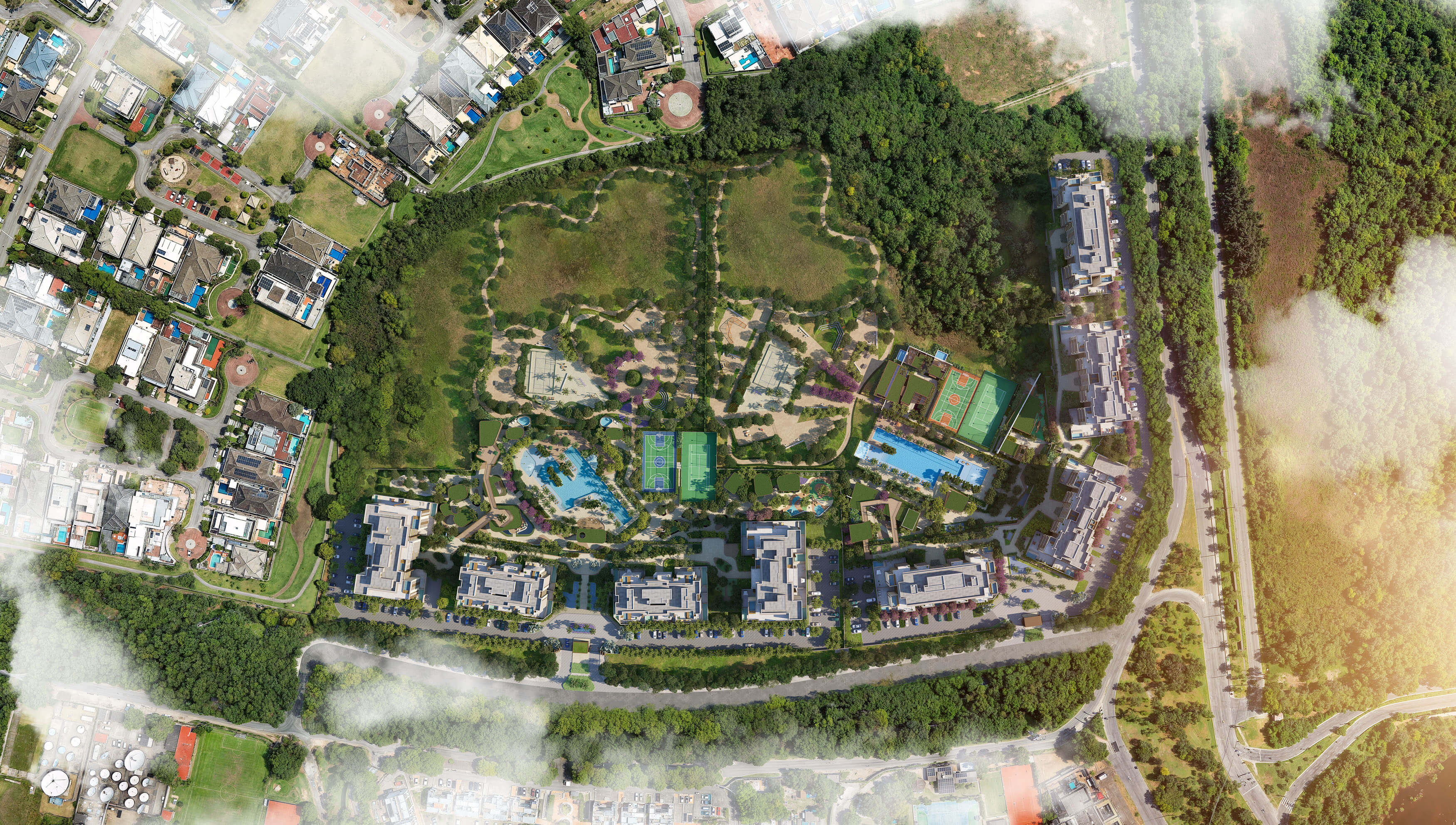 OX Park Design by Edsa -- Ilustração Artística - Masterplan Do Park Design By Edsa - Ox E Woods