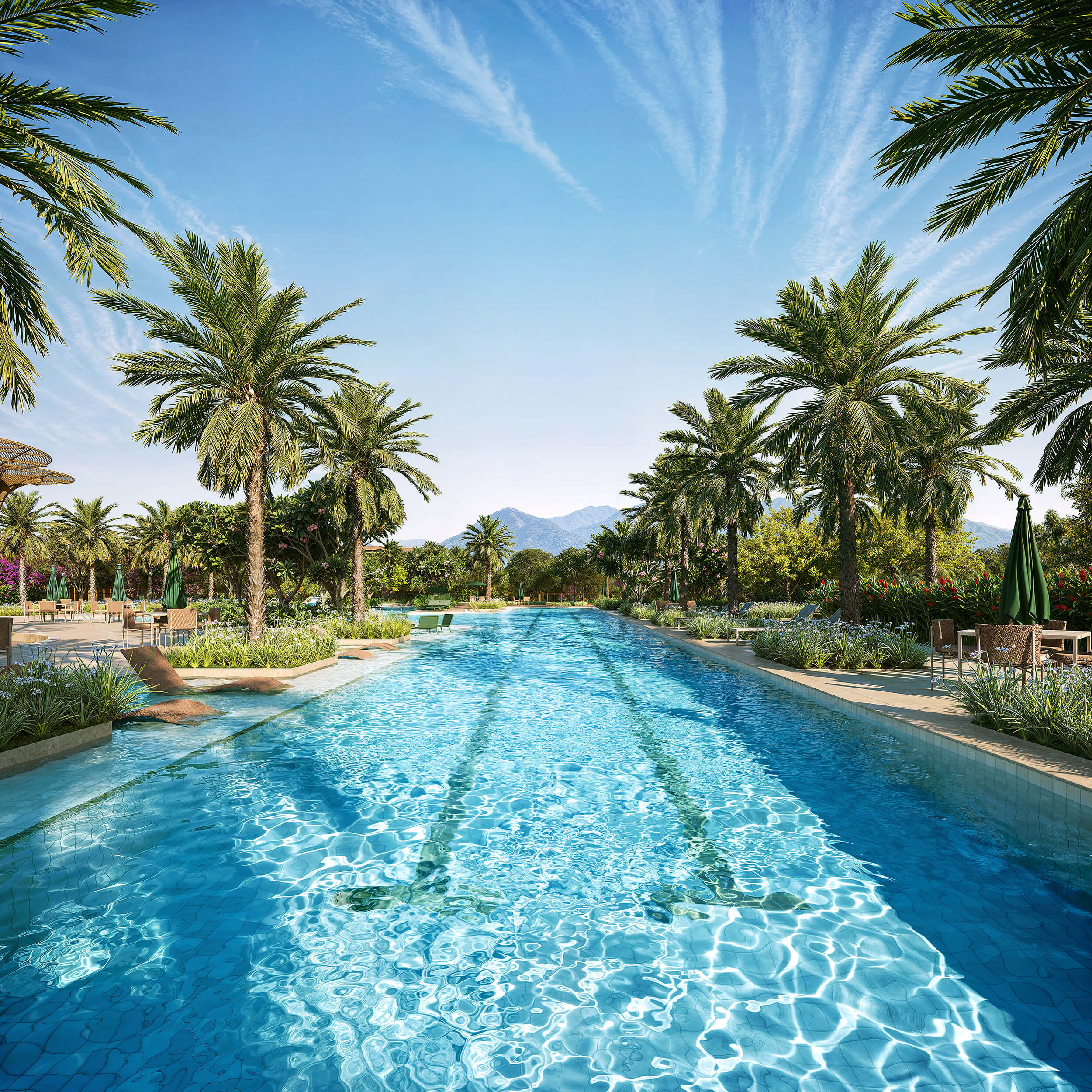 OX Park Design by Edsa -- Ilustração Artística - Piscina De Raia De 50m