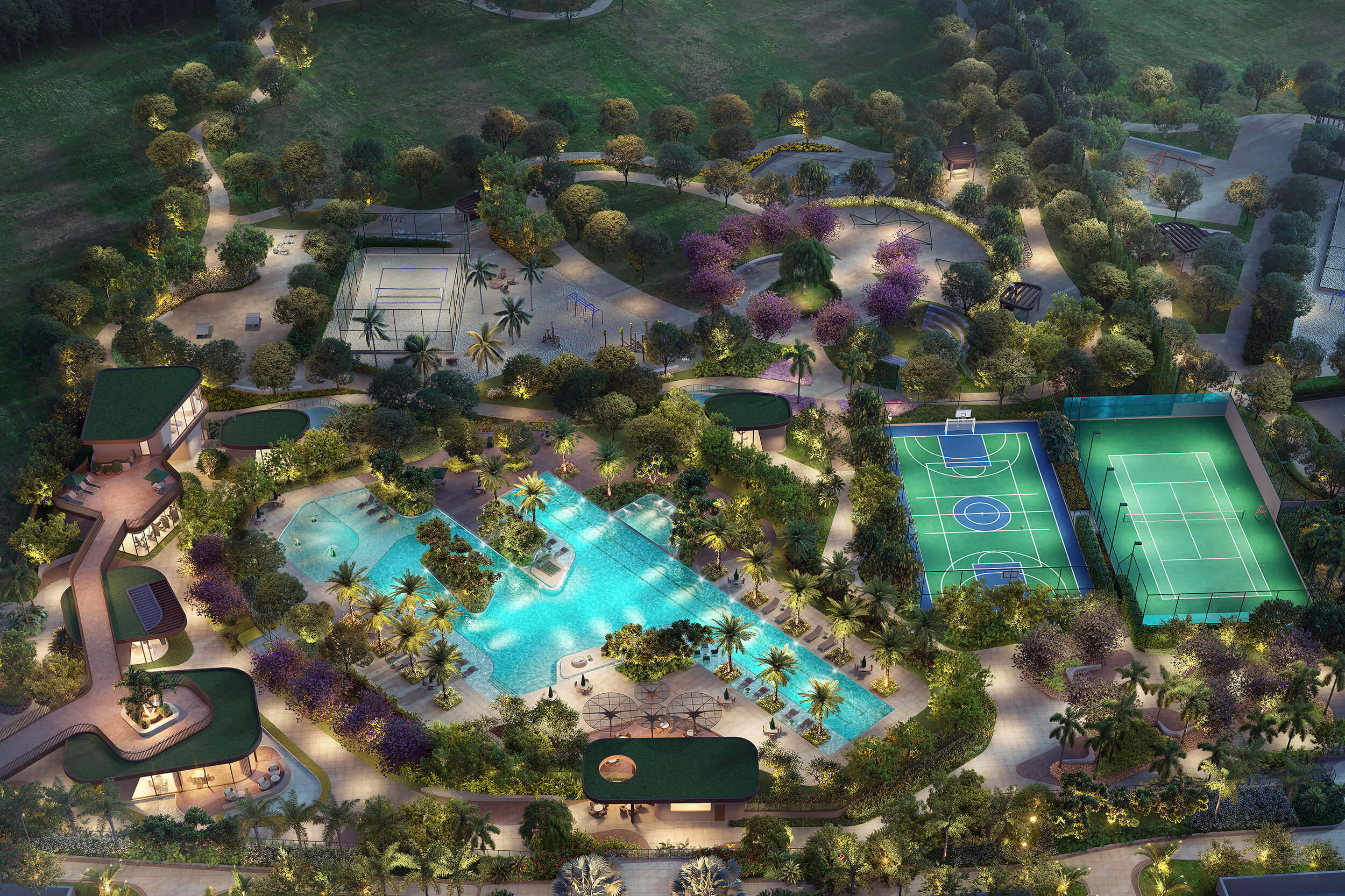 OX Park Design by Edsa -- Ilustração Artística - Vista Aérea Do Ox Park Design By Edsa