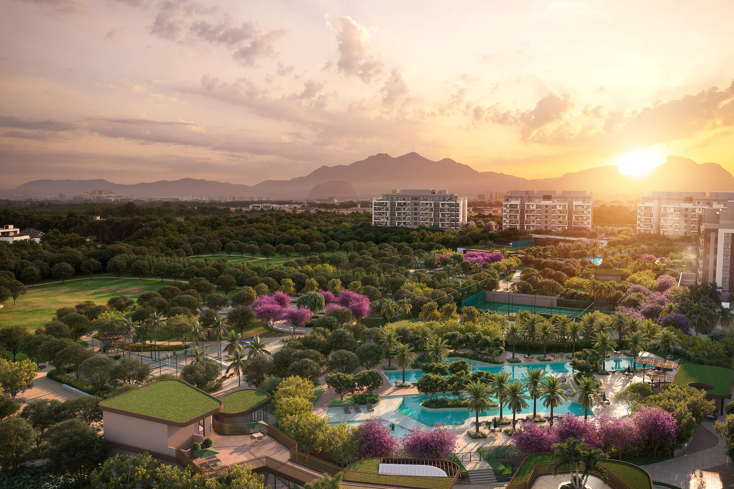 OX Park Design by Edsa -- Ilustração Artística - Vista Aérea Do Park Design By Edsa